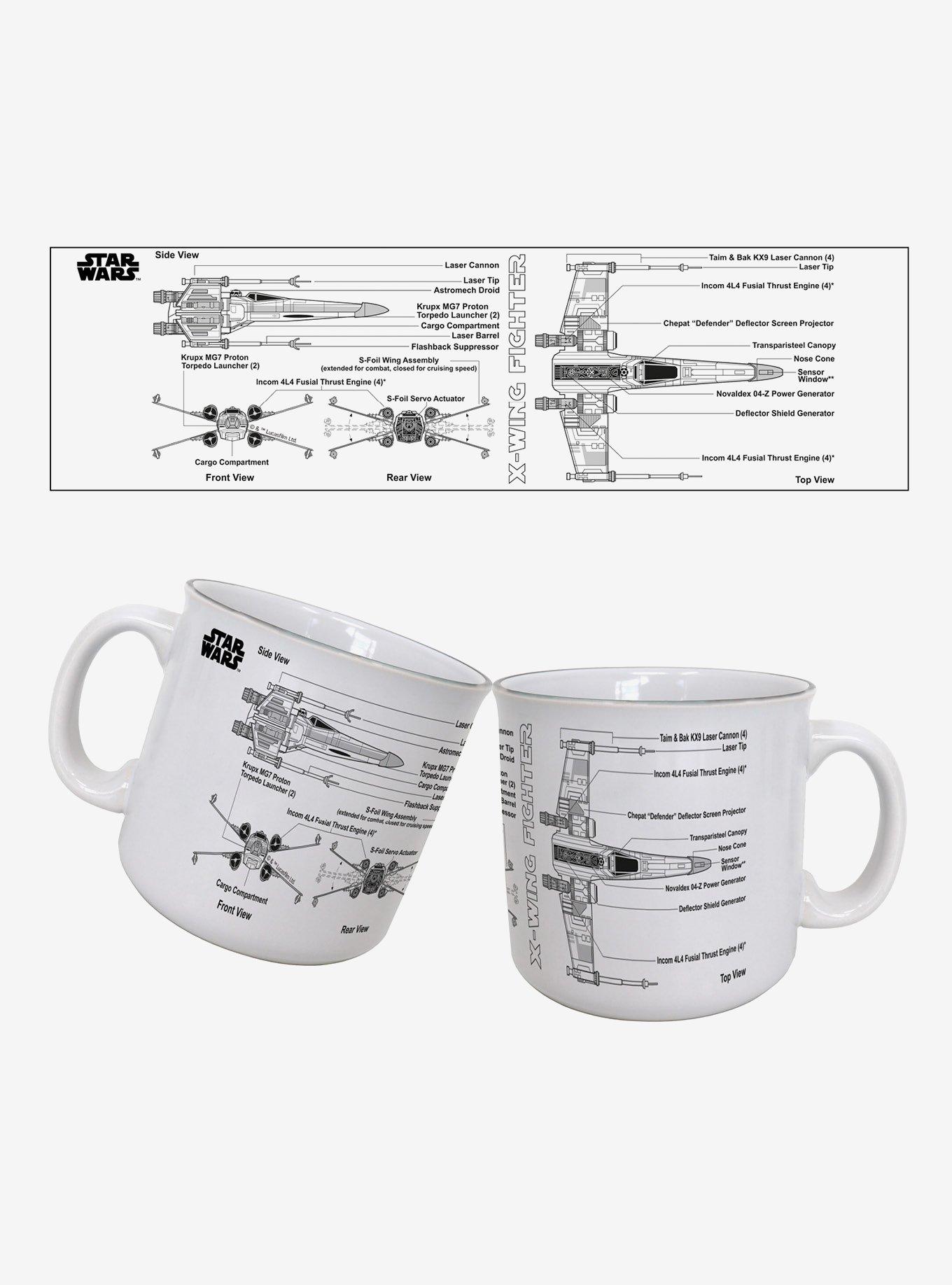 Star Wars Blueprint X-Wing 20oz Camper Mug, , hi-res
