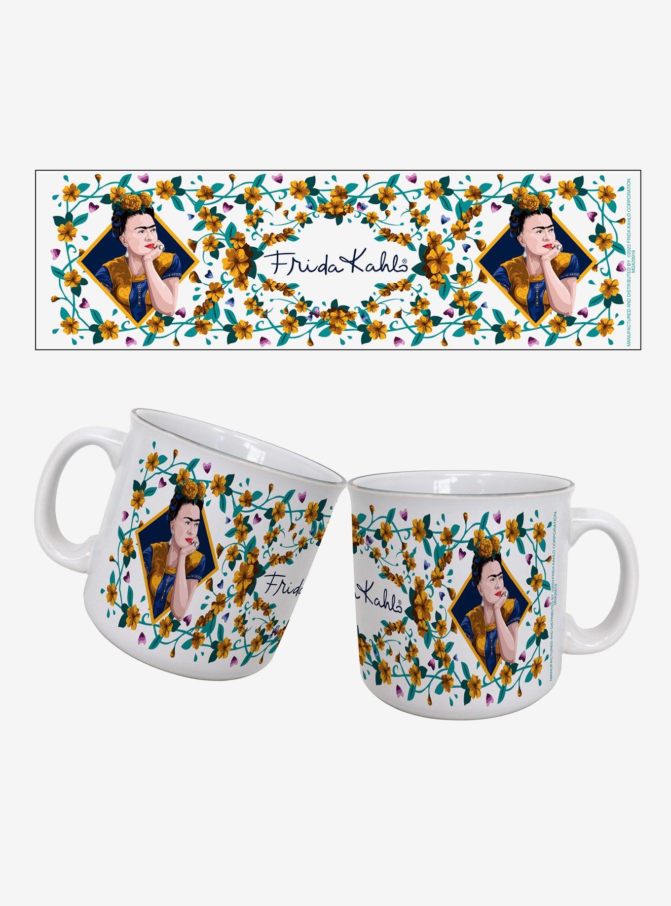 Frida Kahlo Floral Portrait 20oz Camper Mug, , hi-res