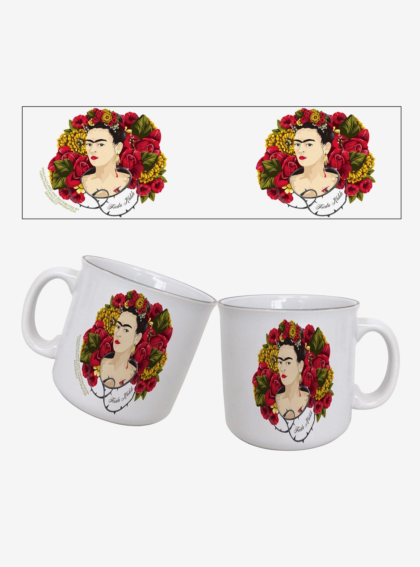 Frida Kahlo Floral Rose Thorn 20oz Camper Mug, , hi-res