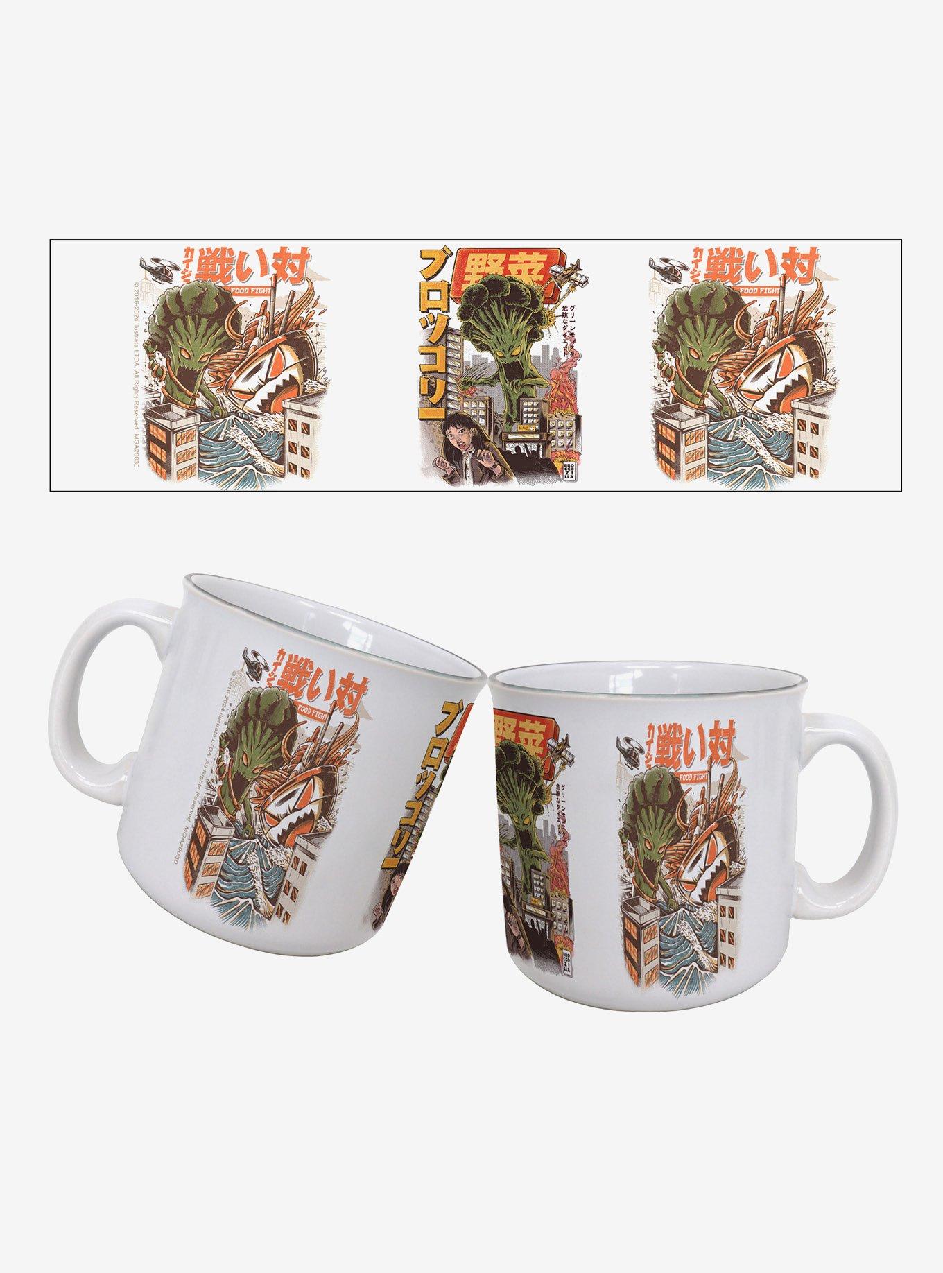 Ilustrata Broccoli Food Fight 20oz Camper Mug, , hi-res