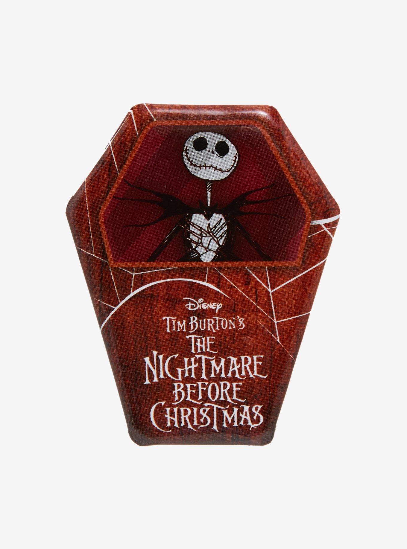 Disney The Nightmare Before Christmas Jack Skellington Coffin Button Pin, , hi-res