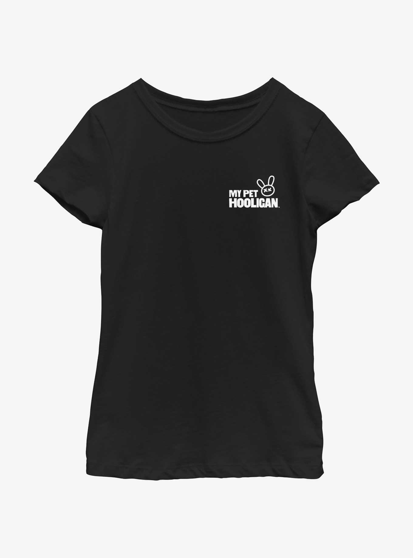 My Pet Hooligan Pocket Logo Youth Girls T-Shirt, BLACK, hi-res