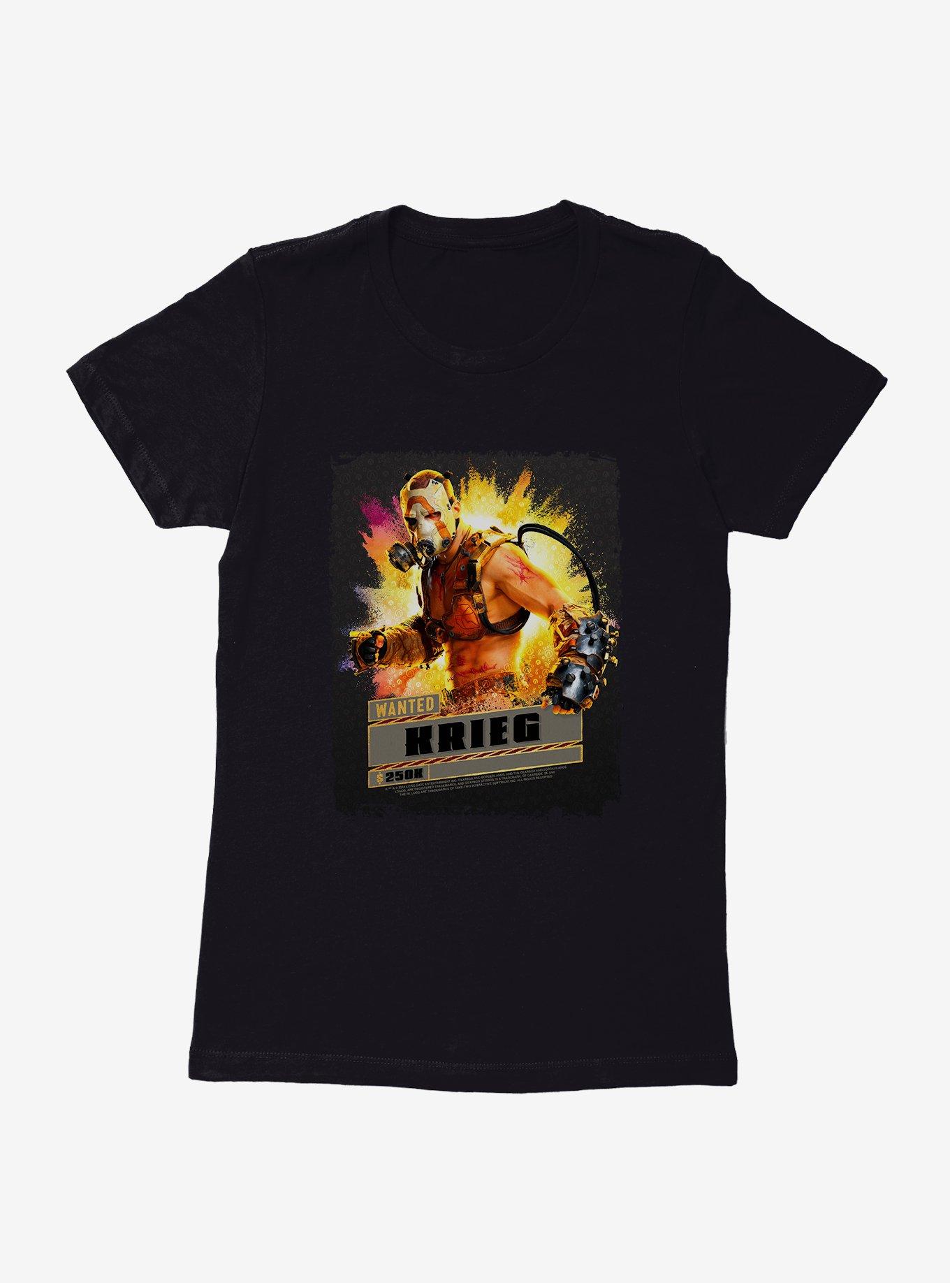 Borderlands Krieg Wanted Womens T-Shirt,All Products : American Fashion Style Bags On Sale