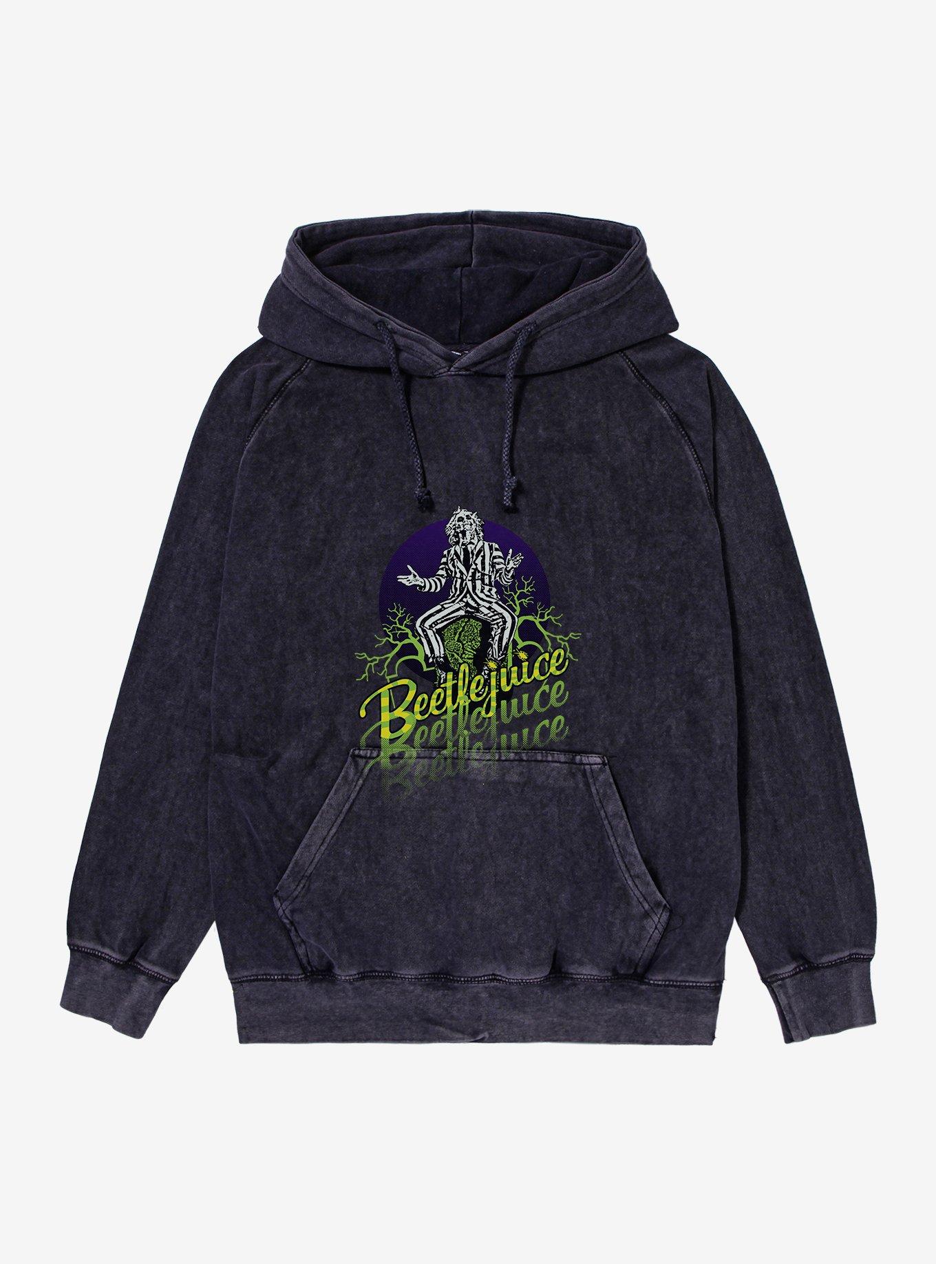 Beetlejuice It´s Showtime! Mineral Wash Hoodie,All Products : American Fashion Style Bags On Sale