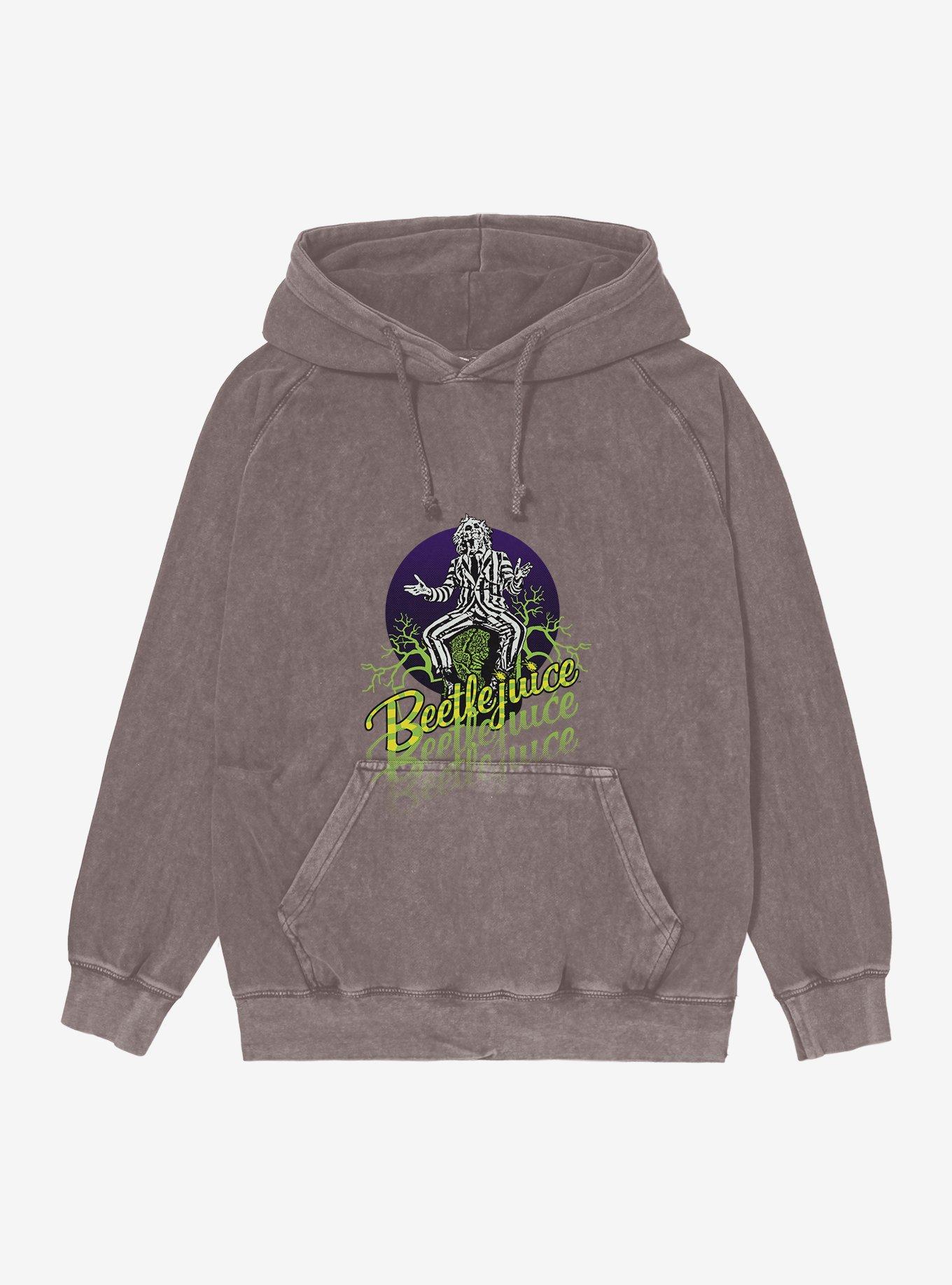 Beetlejuice It´s Showtime! Mineral Wash Hoodie,All Products : American Fashion Style Bags On Sale