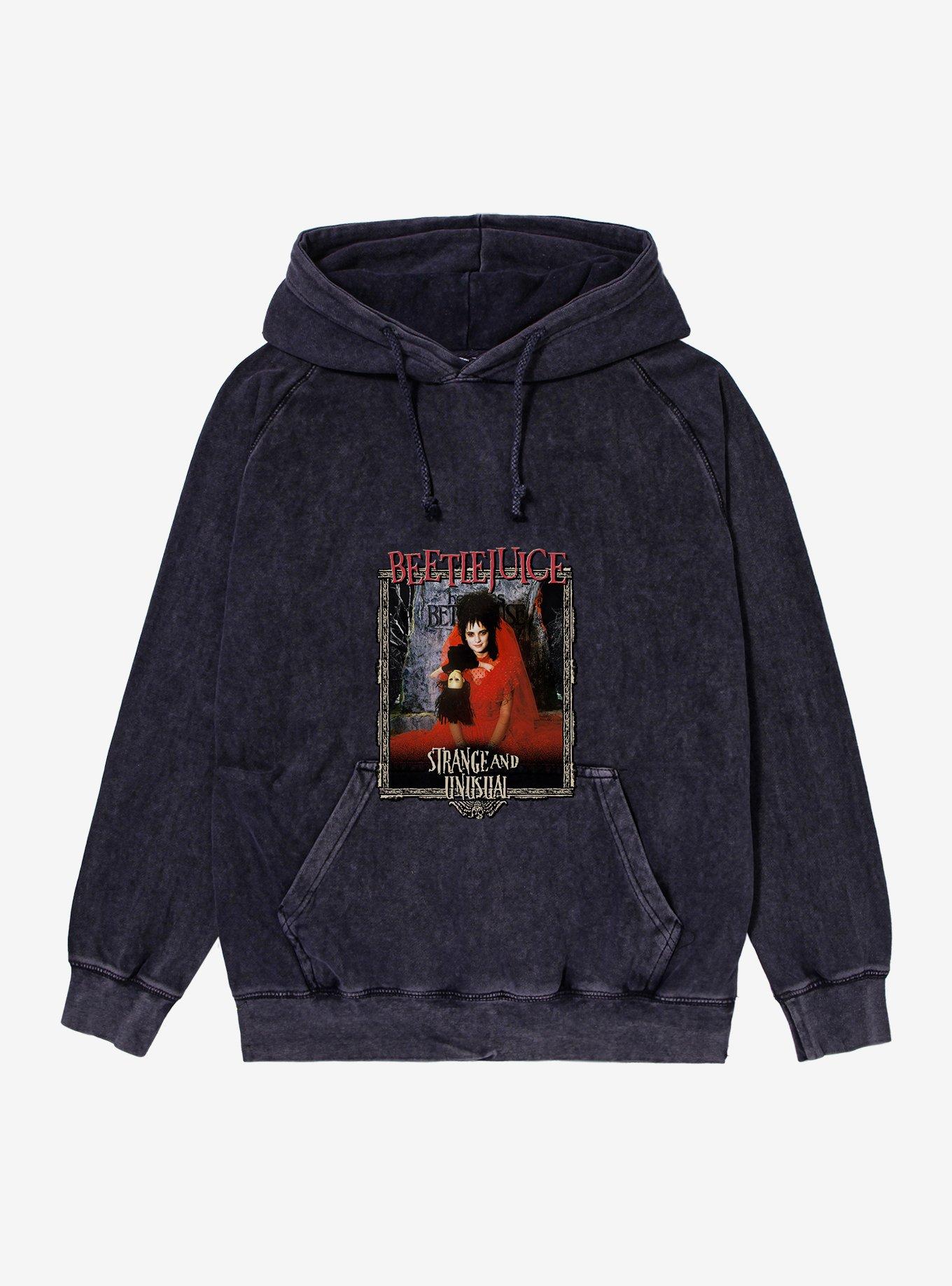 Beetlejuice Lydia Deetz Strange And Unusual Mineral Wash Hoodie, , hi-res