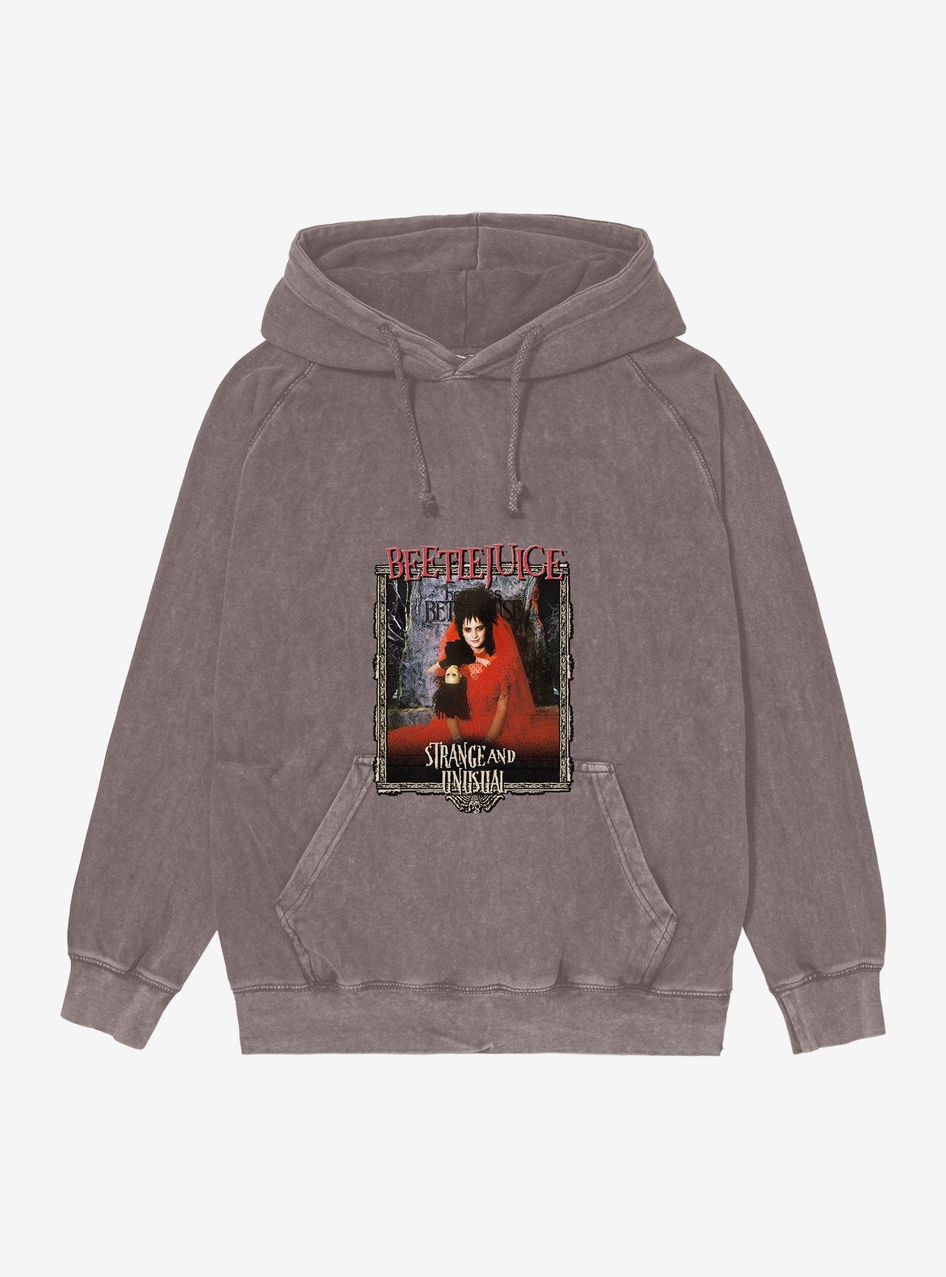 Beetlejuice Lydia Deetz Strange And Unusual Mineral Wash Hoodie, , hi-res