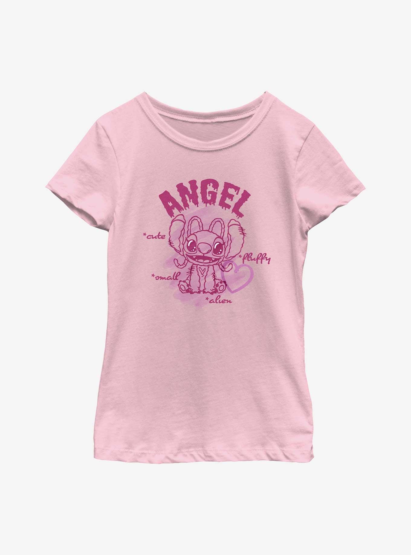 Disney Lilo & Stitch Angel Small Fluffy Cute Alien Youth Girls T-Shirt, , hi-res