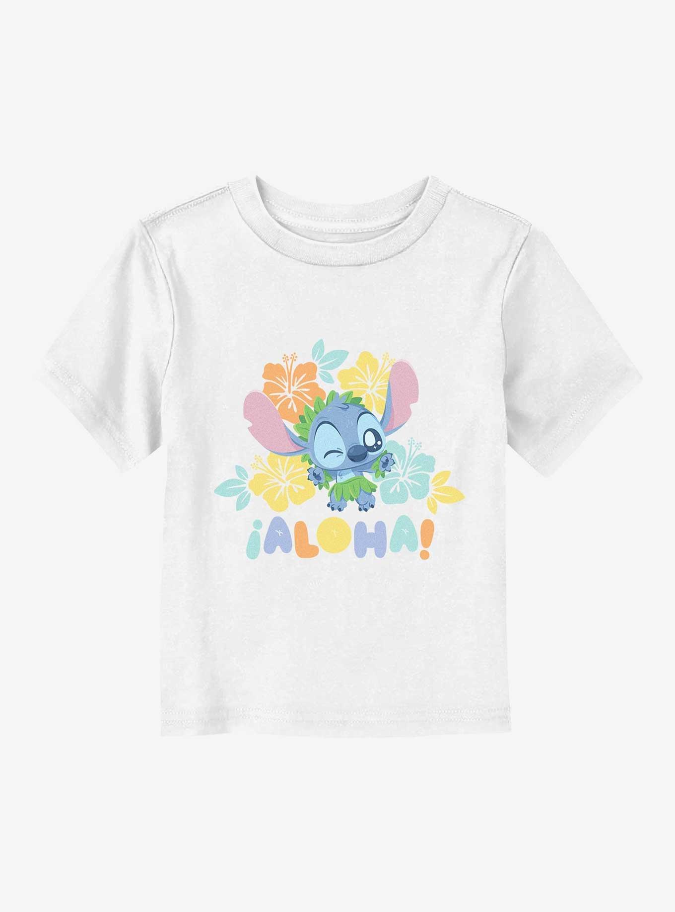 Disney Lilo & Stitch Aloha With Flowers Toddler T-Shirt, , hi-res