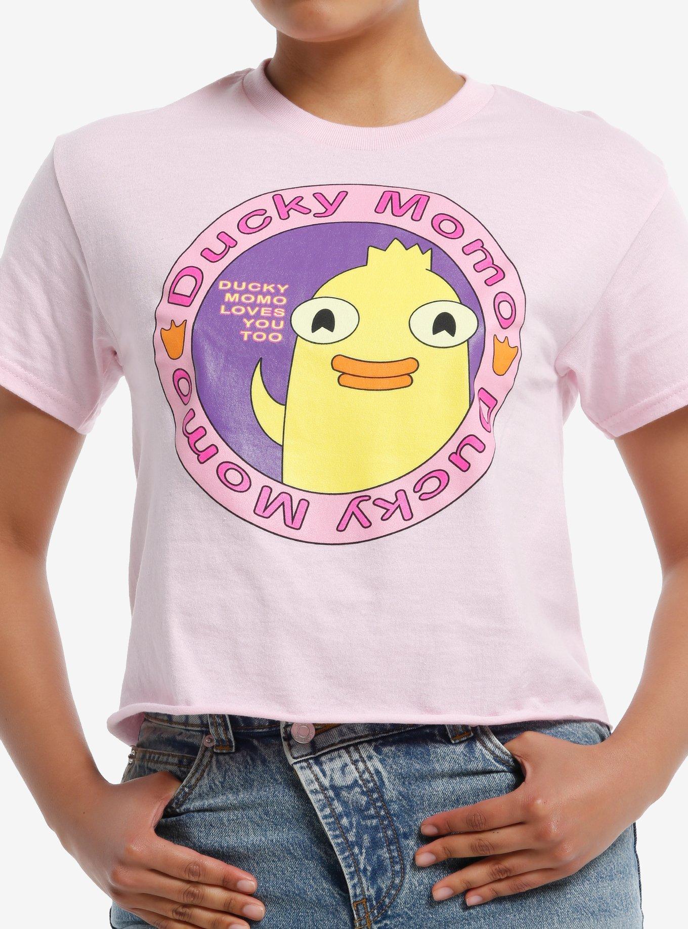 Disney Phineas And Ferb Ducky Momo Loves You Too Girls Crop T-Shirt, , hi-res