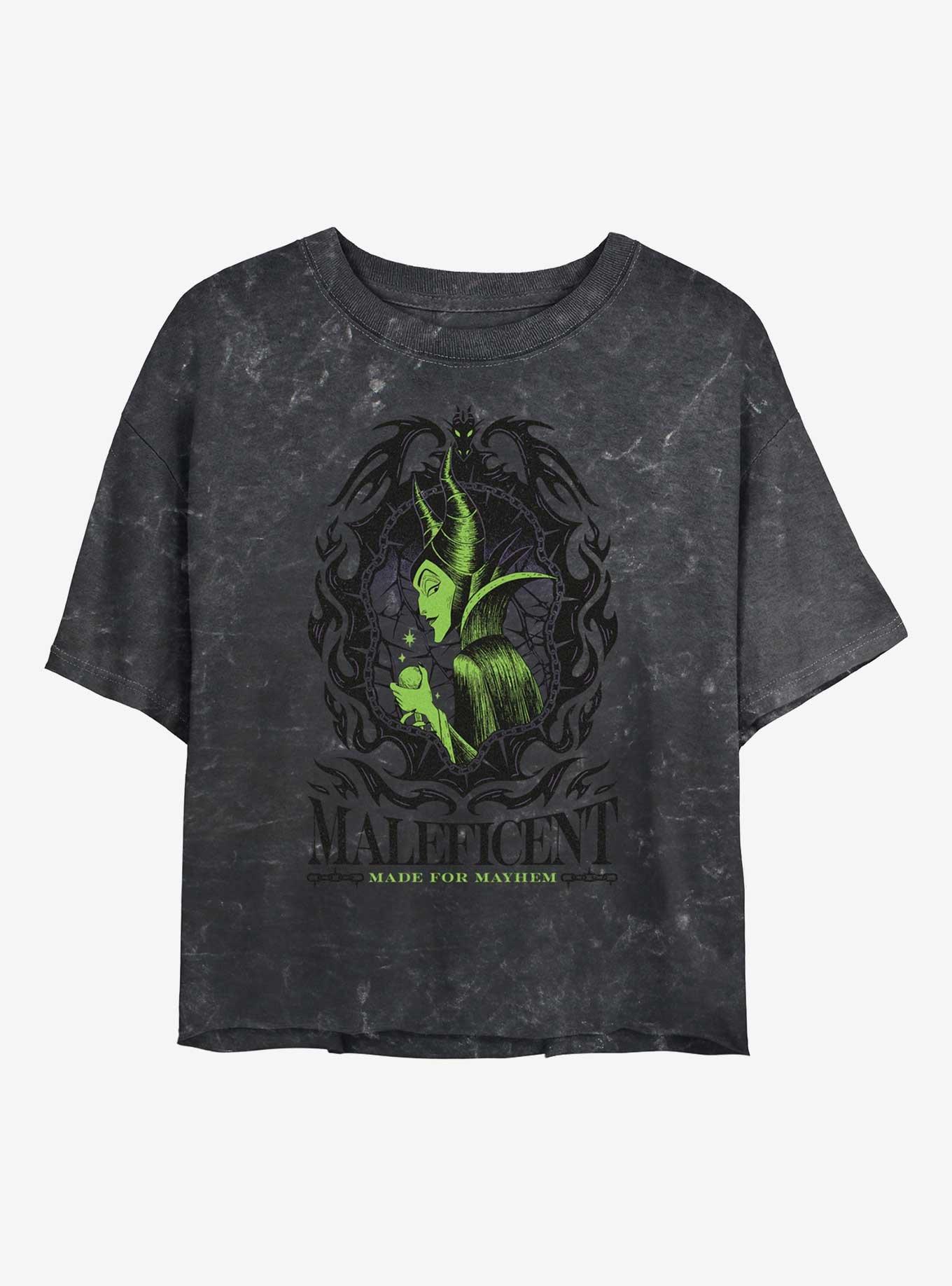 Disney Villains Made For Mayhem Mineral Wash Womens Crop T-Shirt, , hi-res