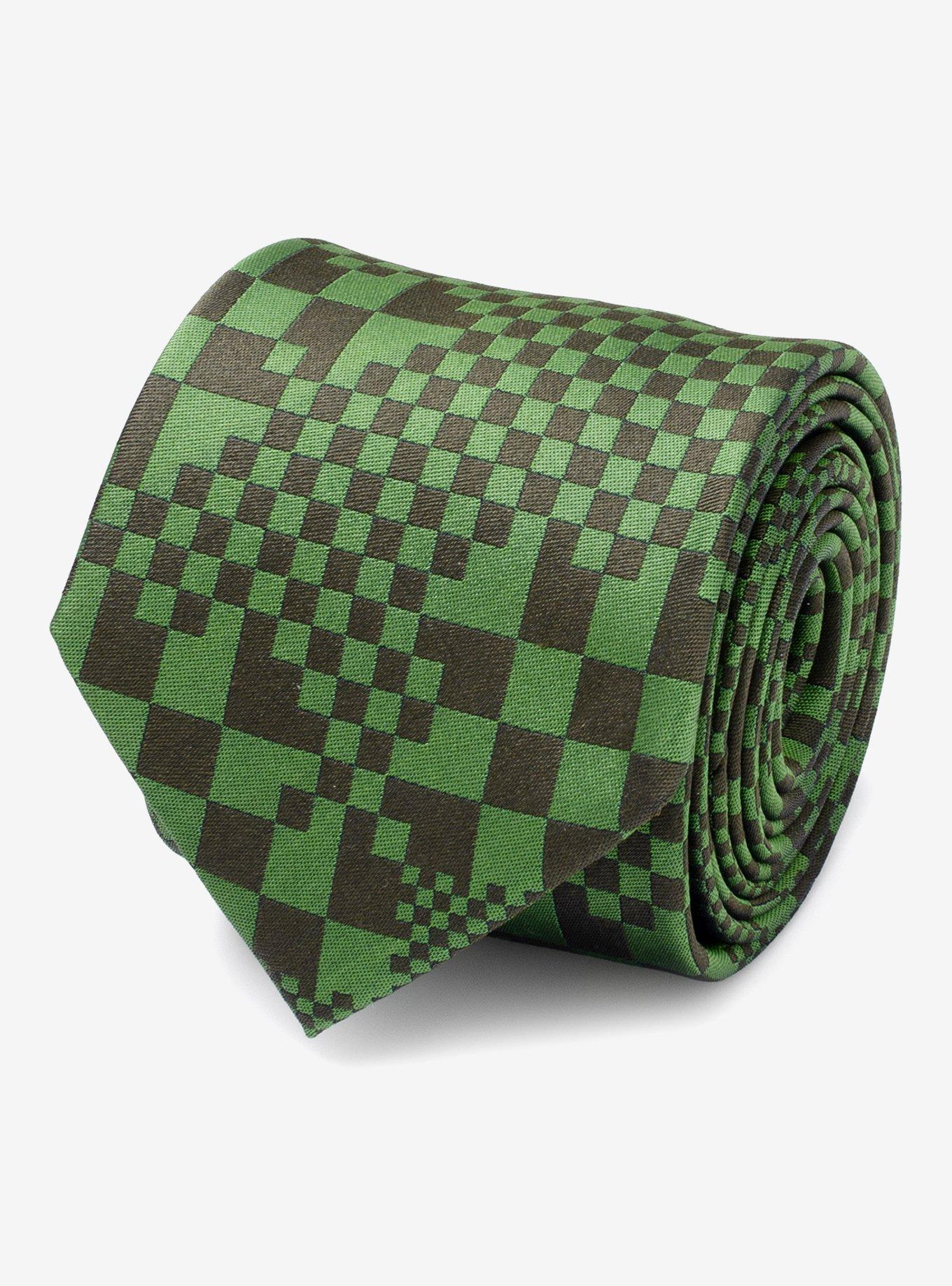 Minecraft Hidden Creeper Green Silk Men's Tie, , hi-res