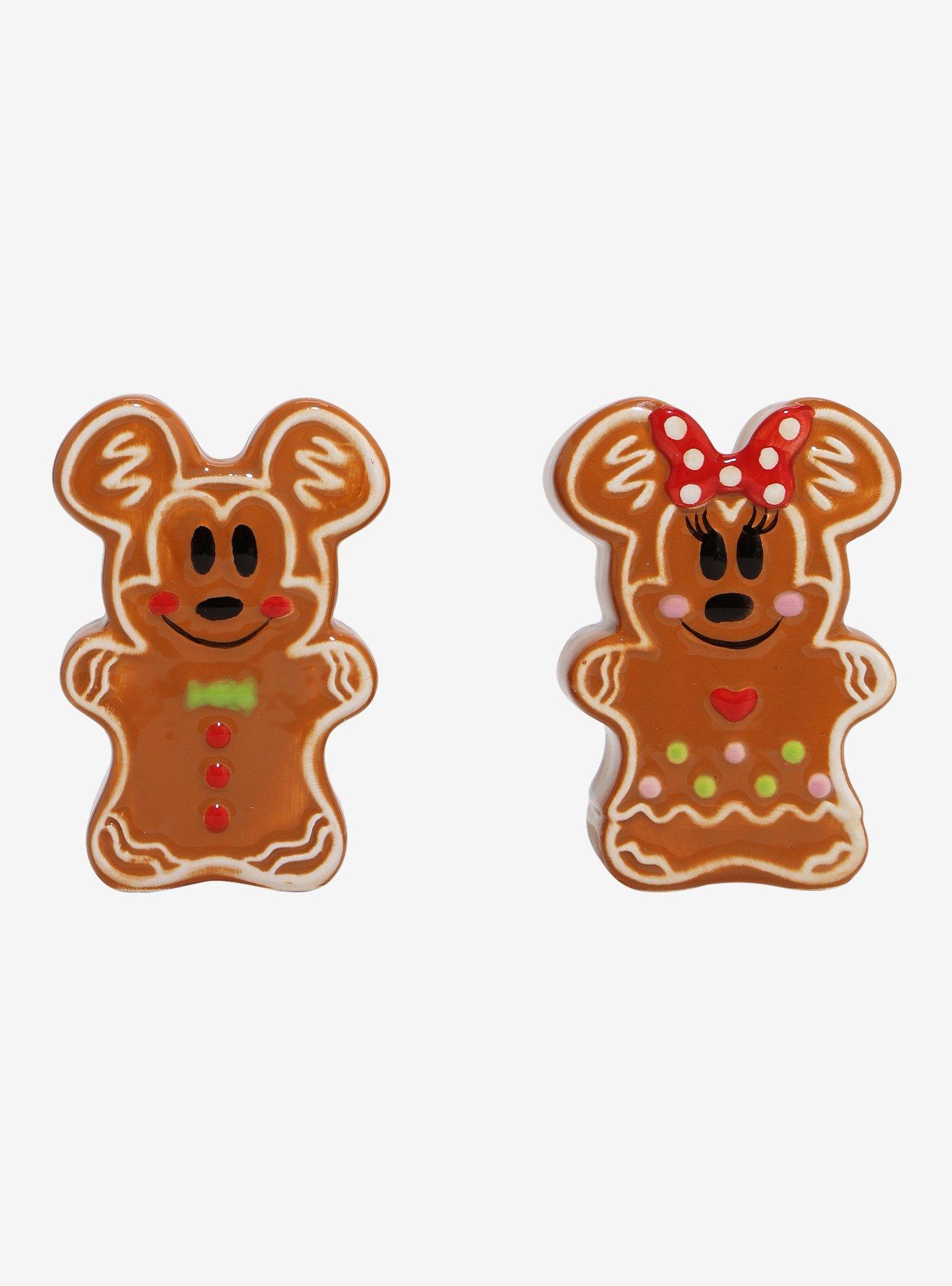 Disney Mickey Mouse & Minnie Mouse Gingerbread Salt & Pepper Shaker Set - BoxLunch Exclusive, , hi-res