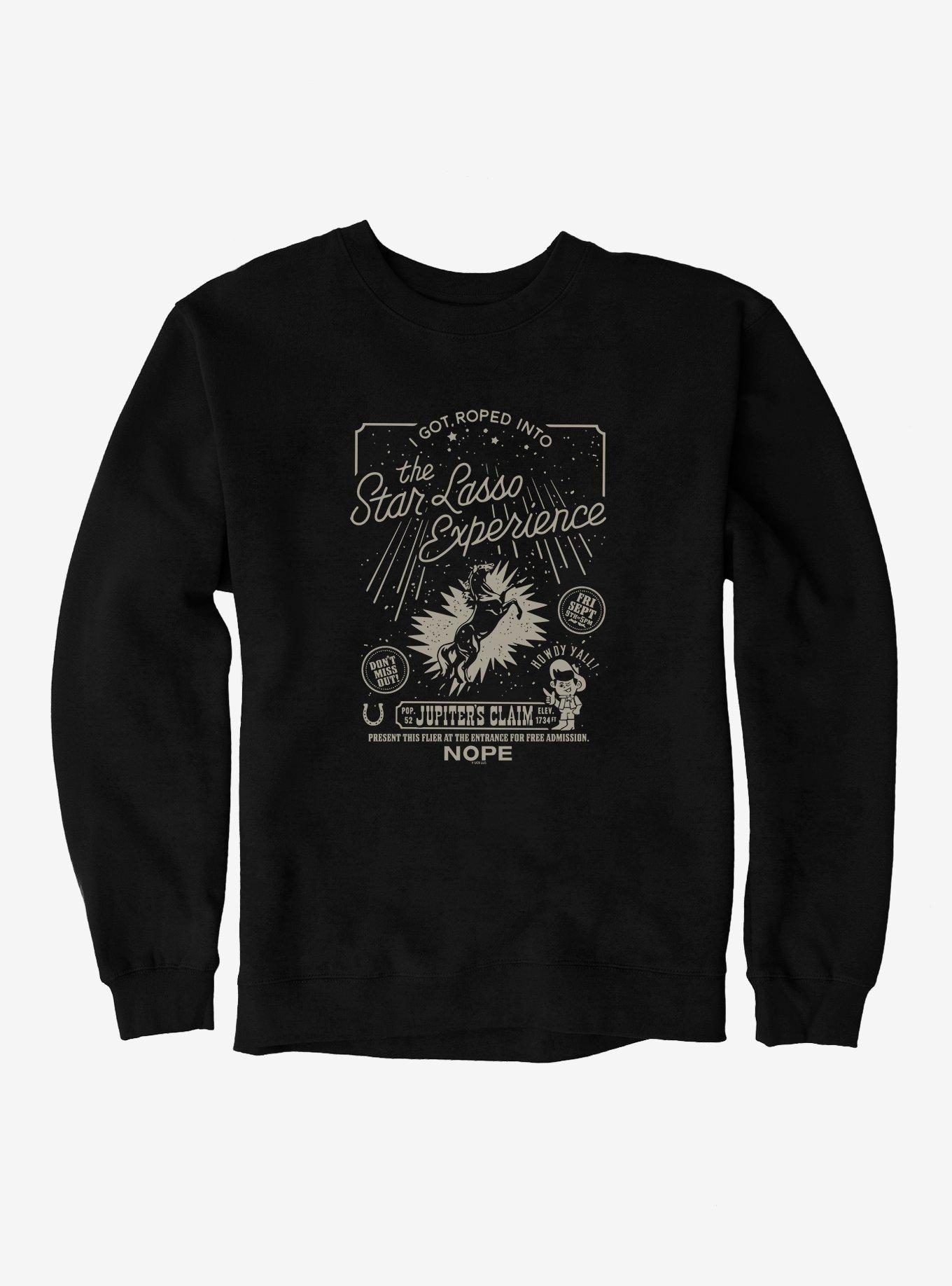 Nope Star Lasso Experience Sweatshirt, BLACK, hi-res