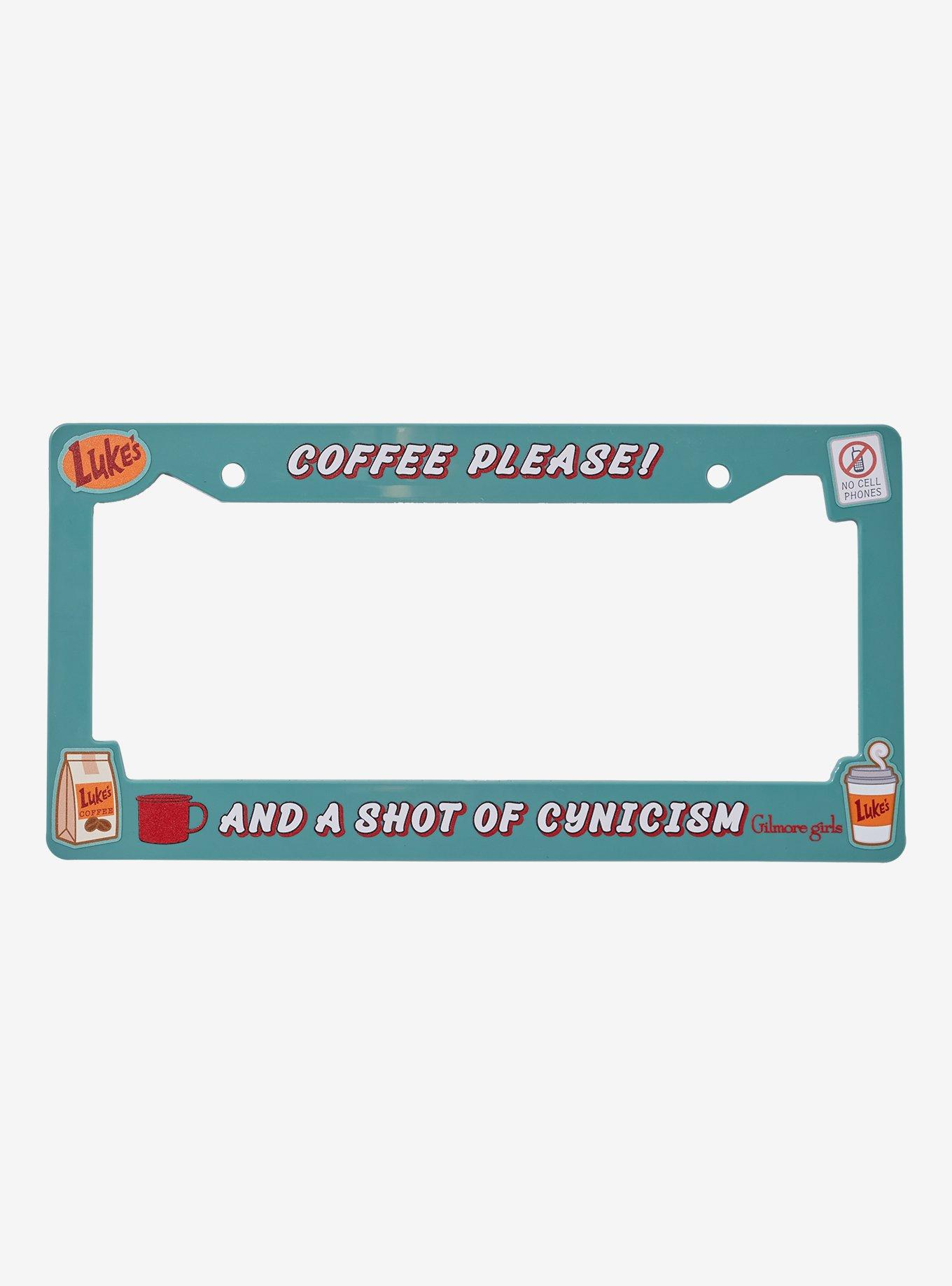 Gilmore Girls Coffee Please License Plate Frame - BoxLunch Exclusive, , hi-res