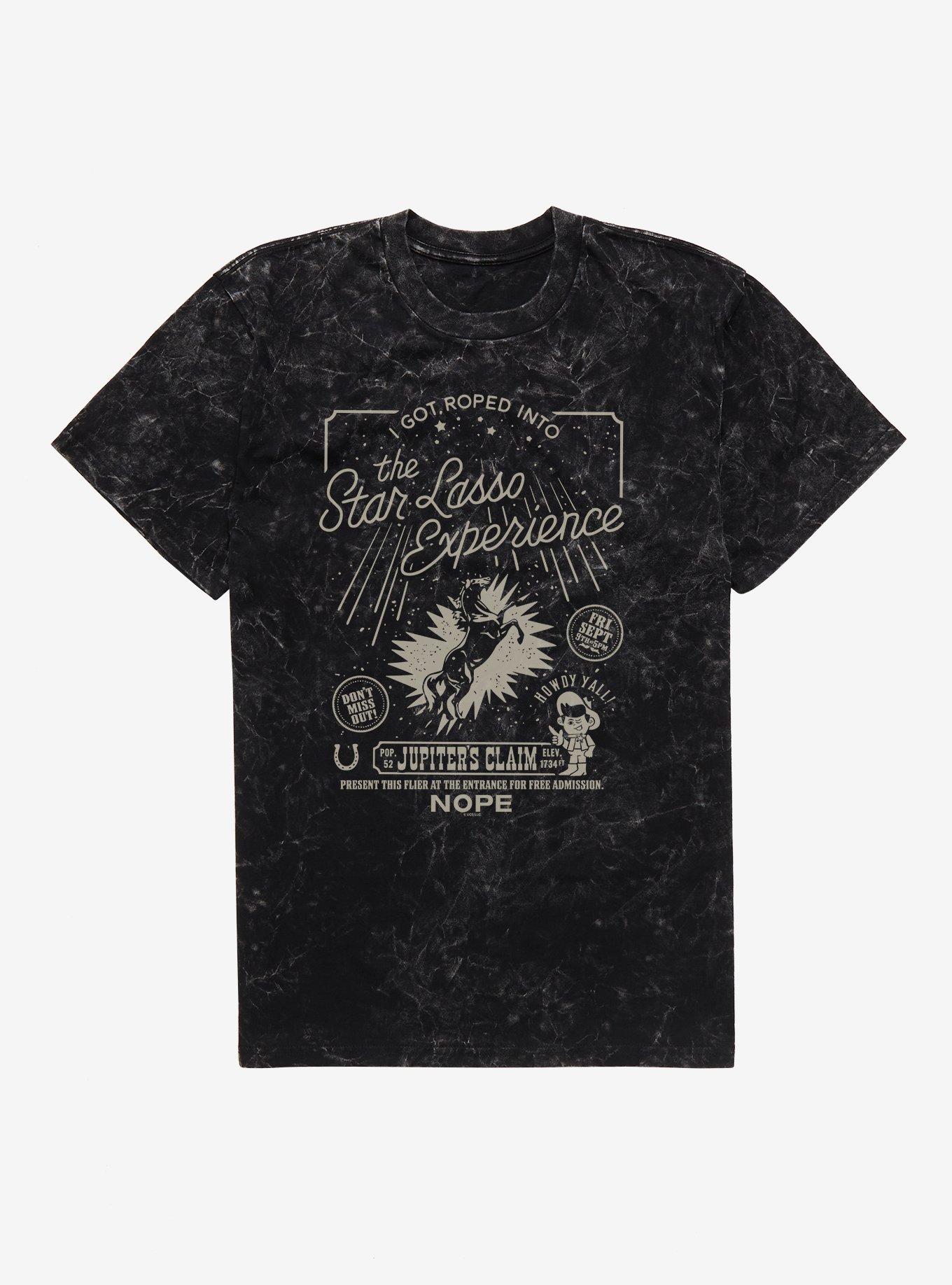 Nope Star Lasso Experience Mineral Wash T-Shirt, BLACK MINERAL WASH, hi-res