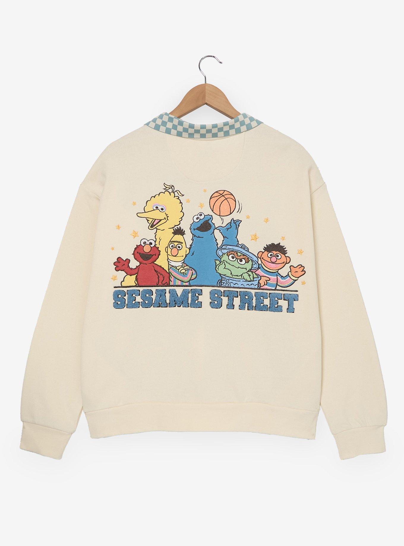 Sesame Street Women's Plus Size Quarter Zip Crewneck — BoxLunch Exclusive, , hi-res