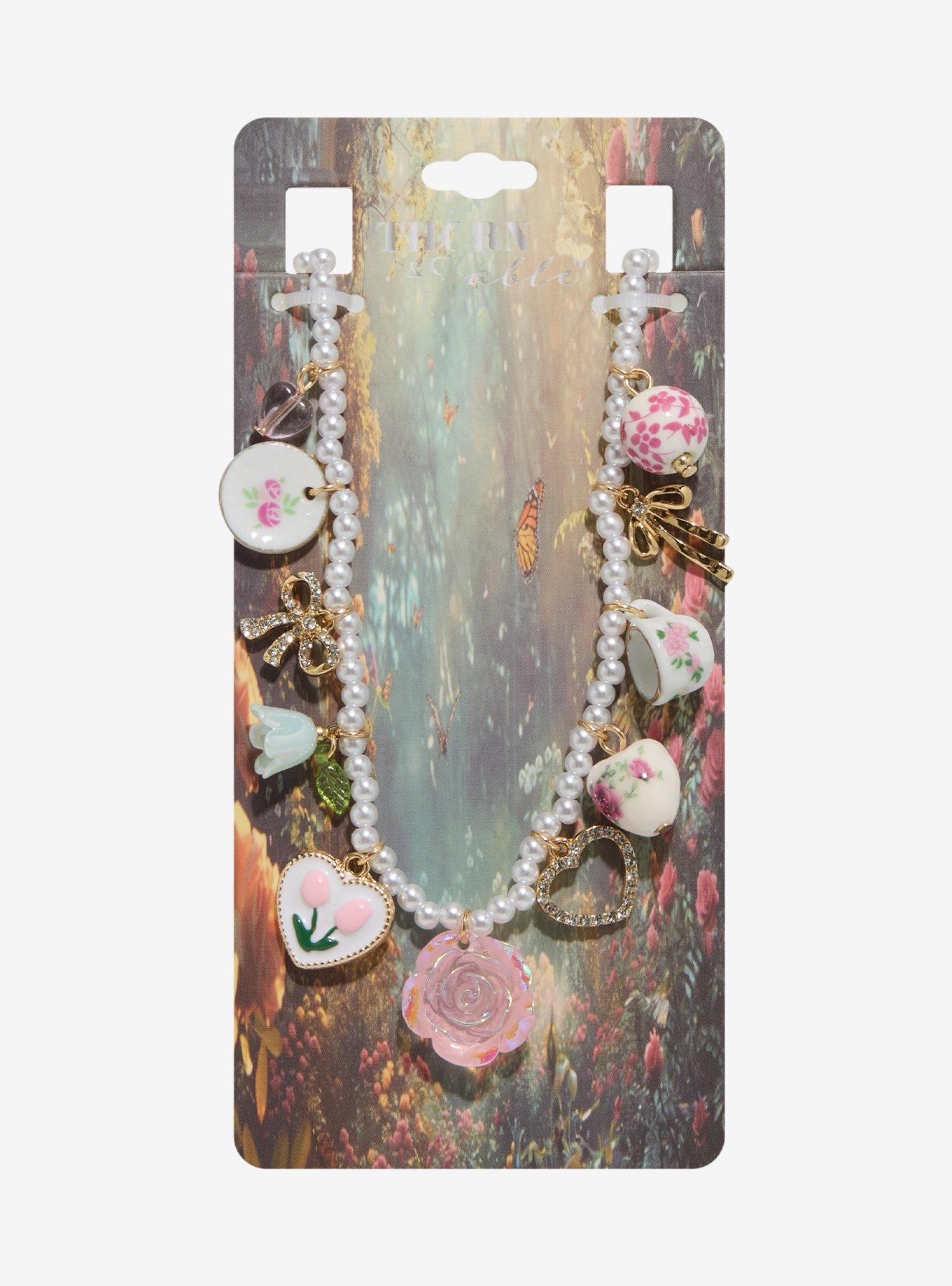 Thorn & Fable Tea Party Charm Necklace, , hi-res