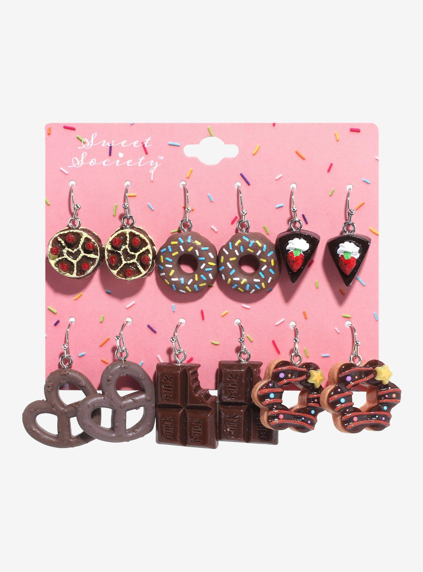 Sweet Society Chocolate Treats Drop Earring Set, , hi-res