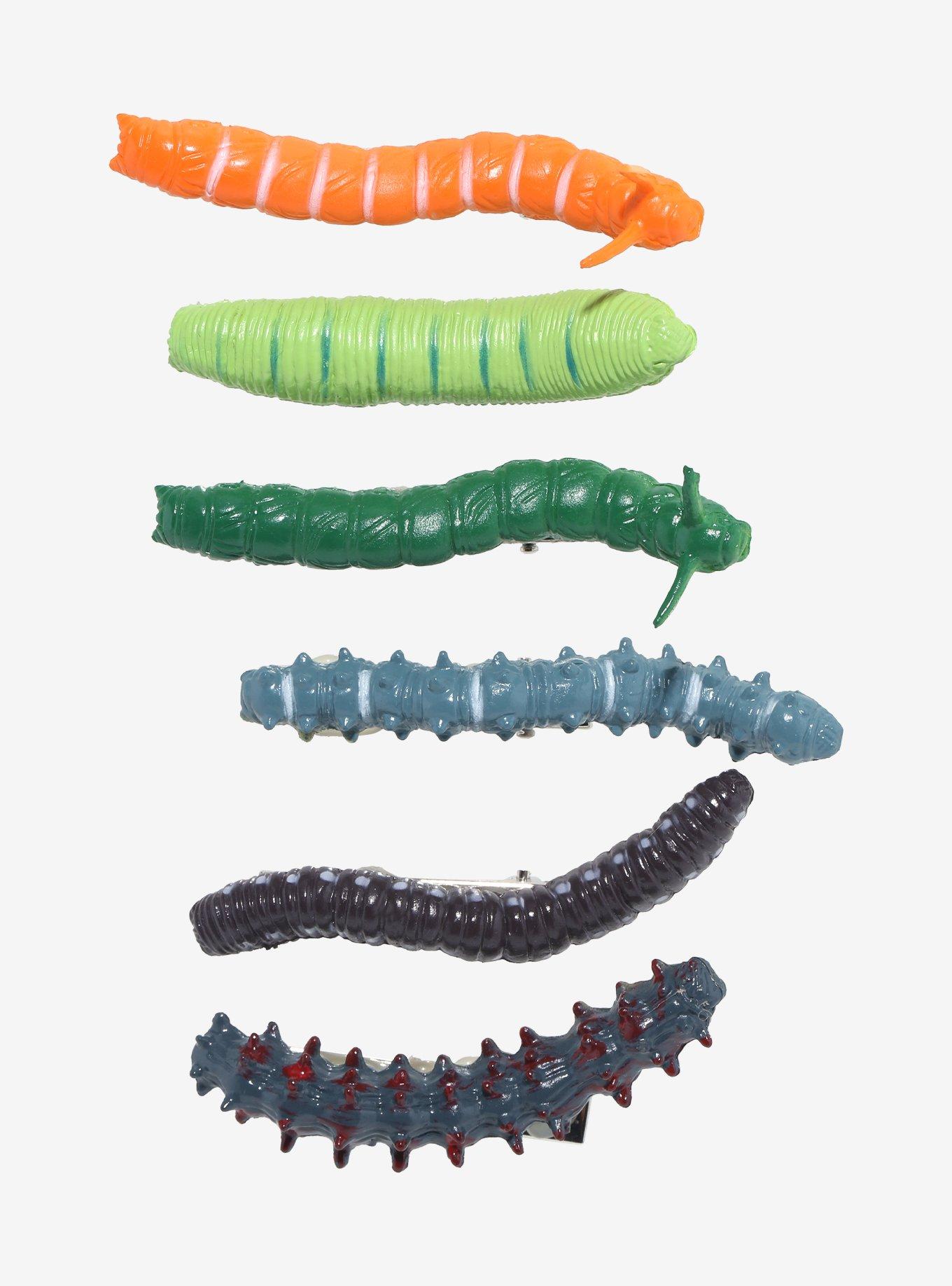 Multicolor Worms 3D Hair Clip Set, , hi-res
