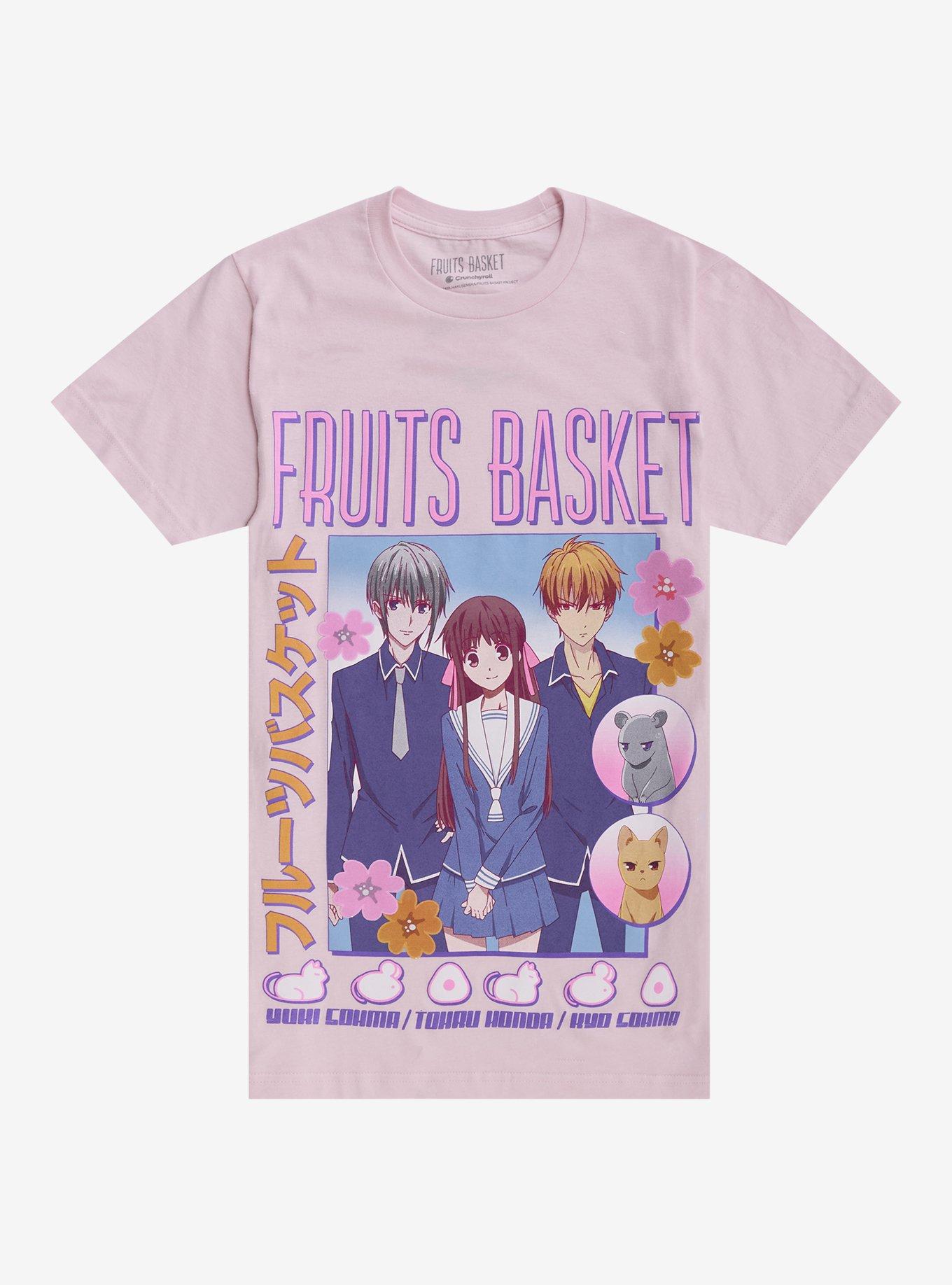 Fruits Basket Trio Pink Girls T-Shirt, , hi-res