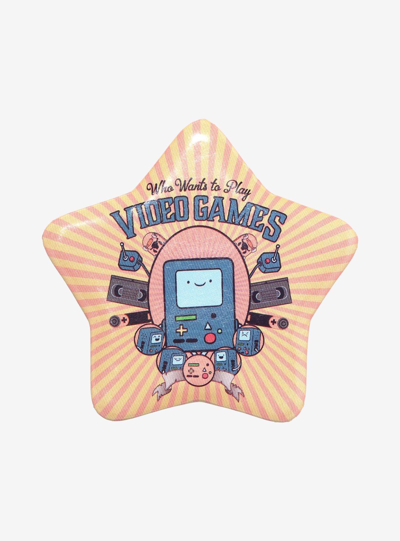 Adventure Time BMO Star Button, , hi-res