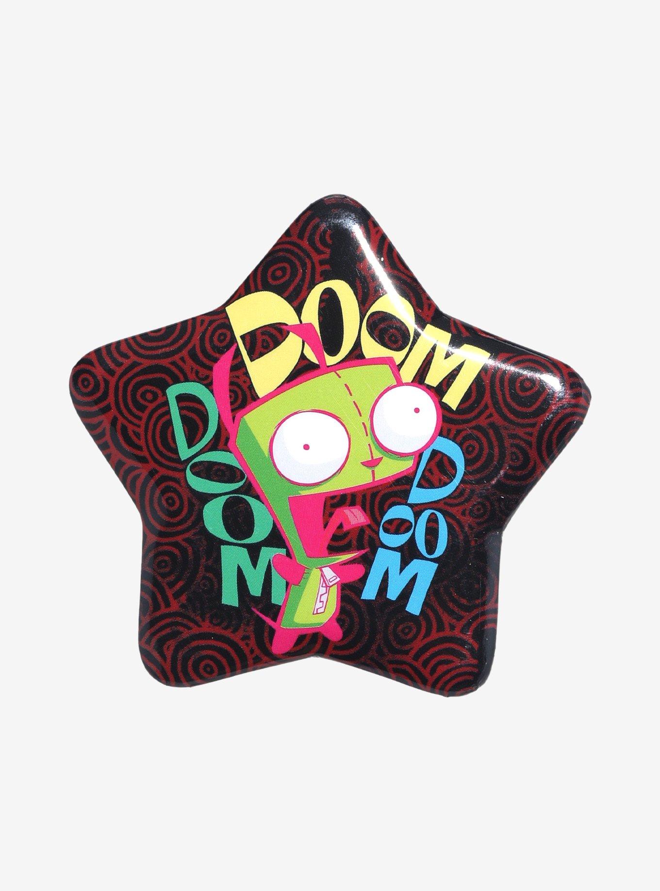 Invader Zim GIR Doom Star Button, , hi-res