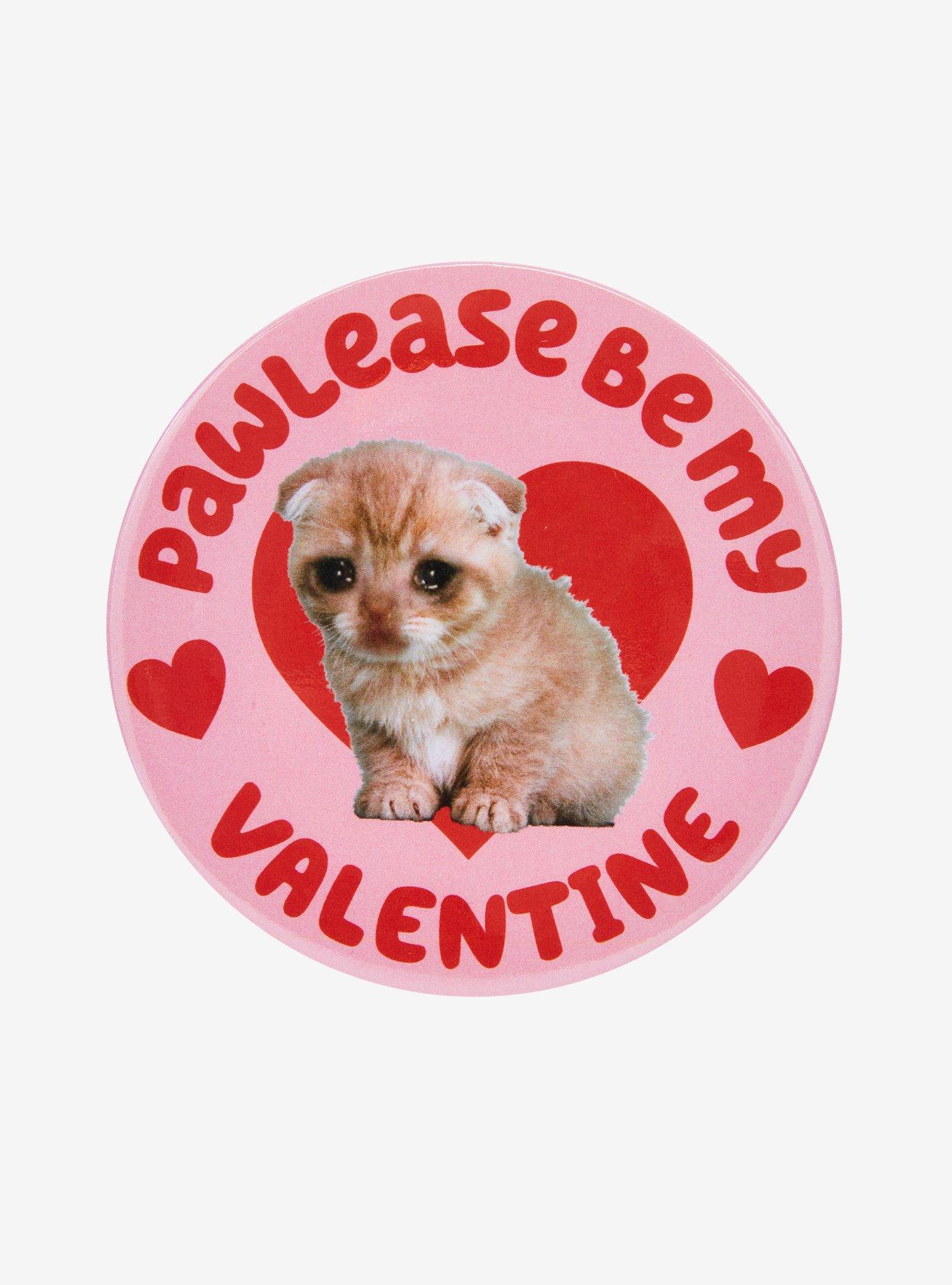 Pawlease Be My Valentine 3 Inch Button, , hi-res