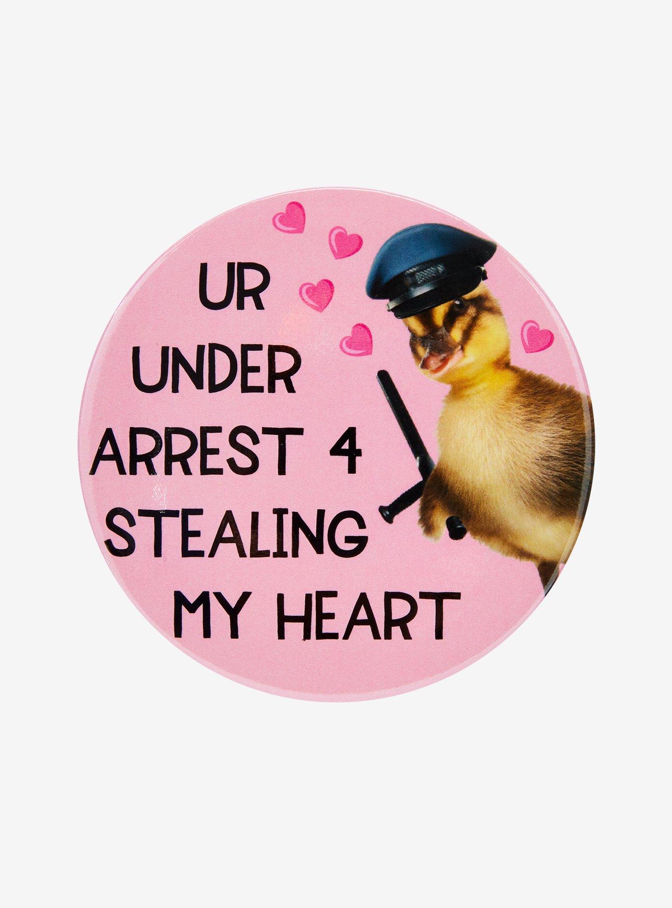 Stealing My Heart Duckling 3 Inch Button, , hi-res