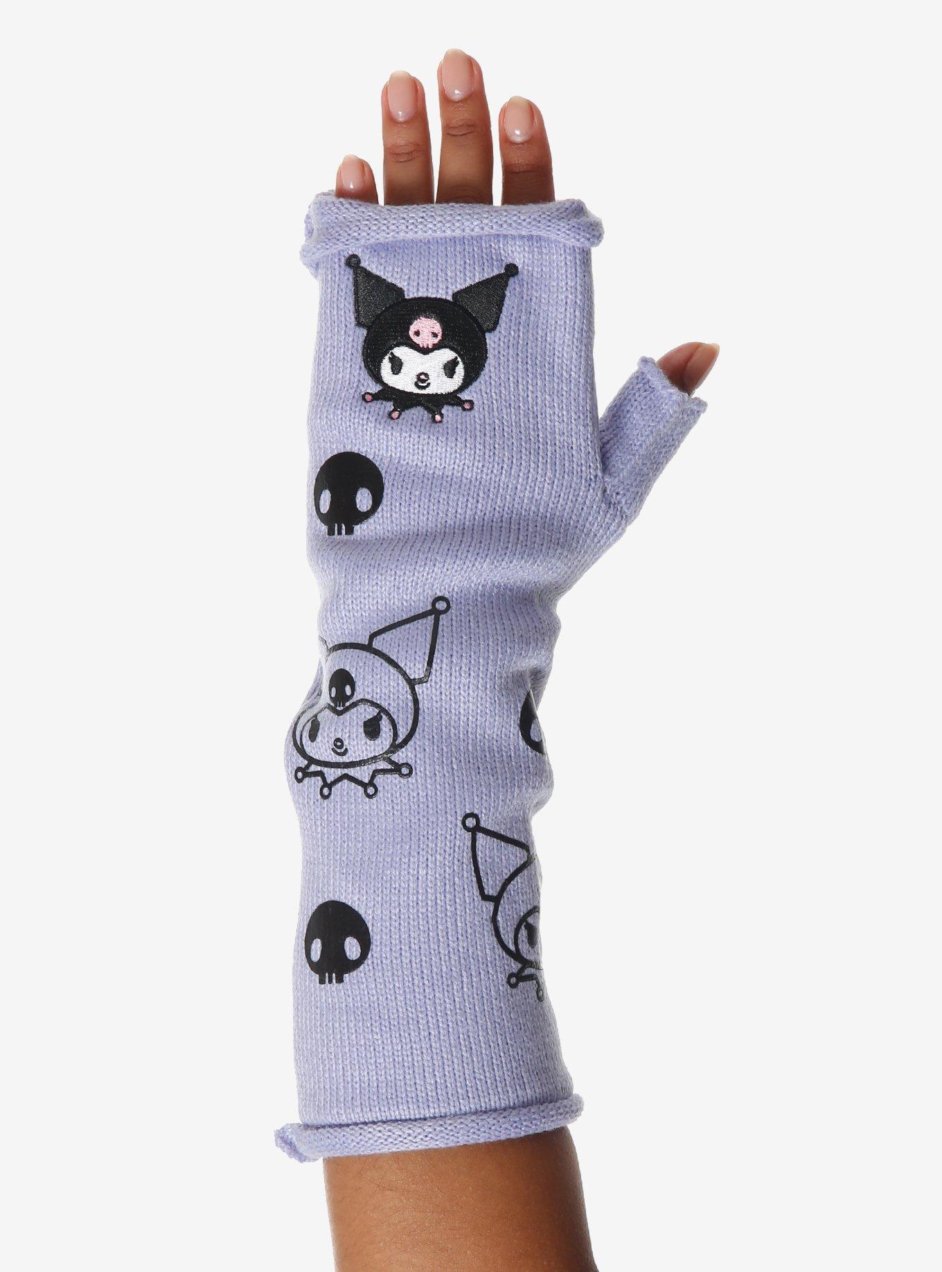 Kuromi Patch Rolled Arm Warmers, , hi-res