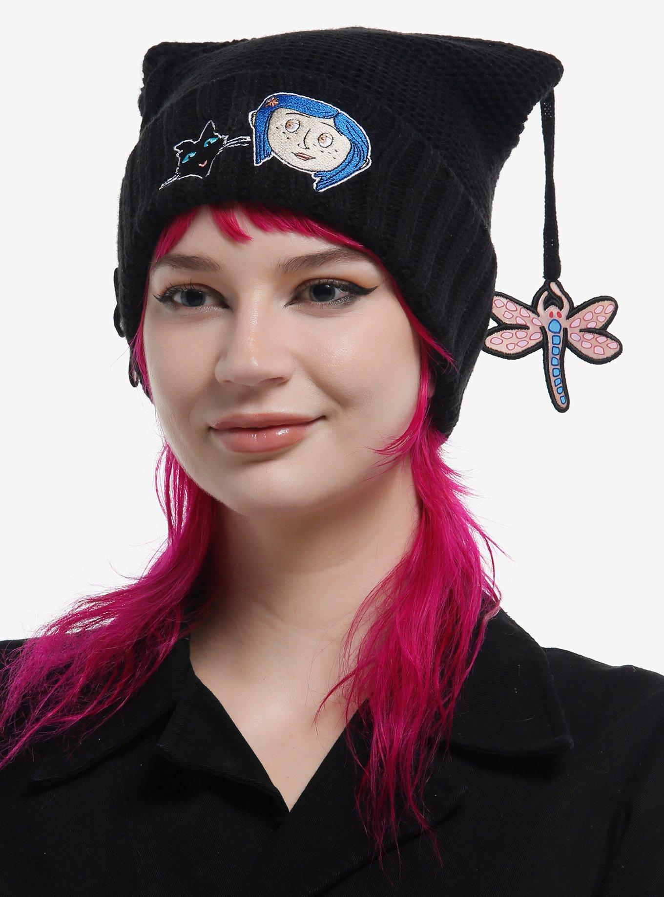 Coraline Dragonfly Tassel Subtle Ear Beanie, , hi-res