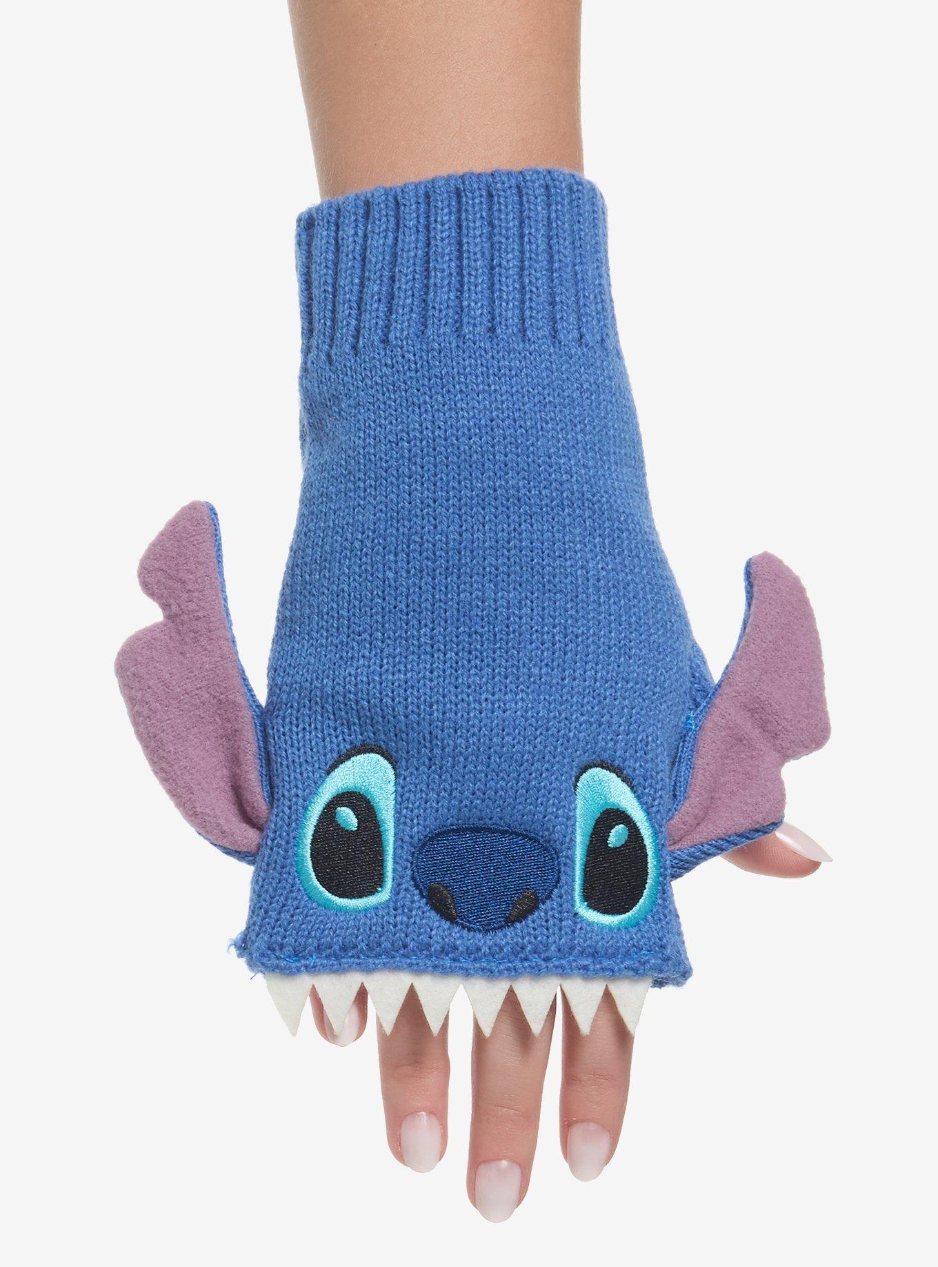 Disney Stitch Biting Fingerless Gloves, , hi-res
