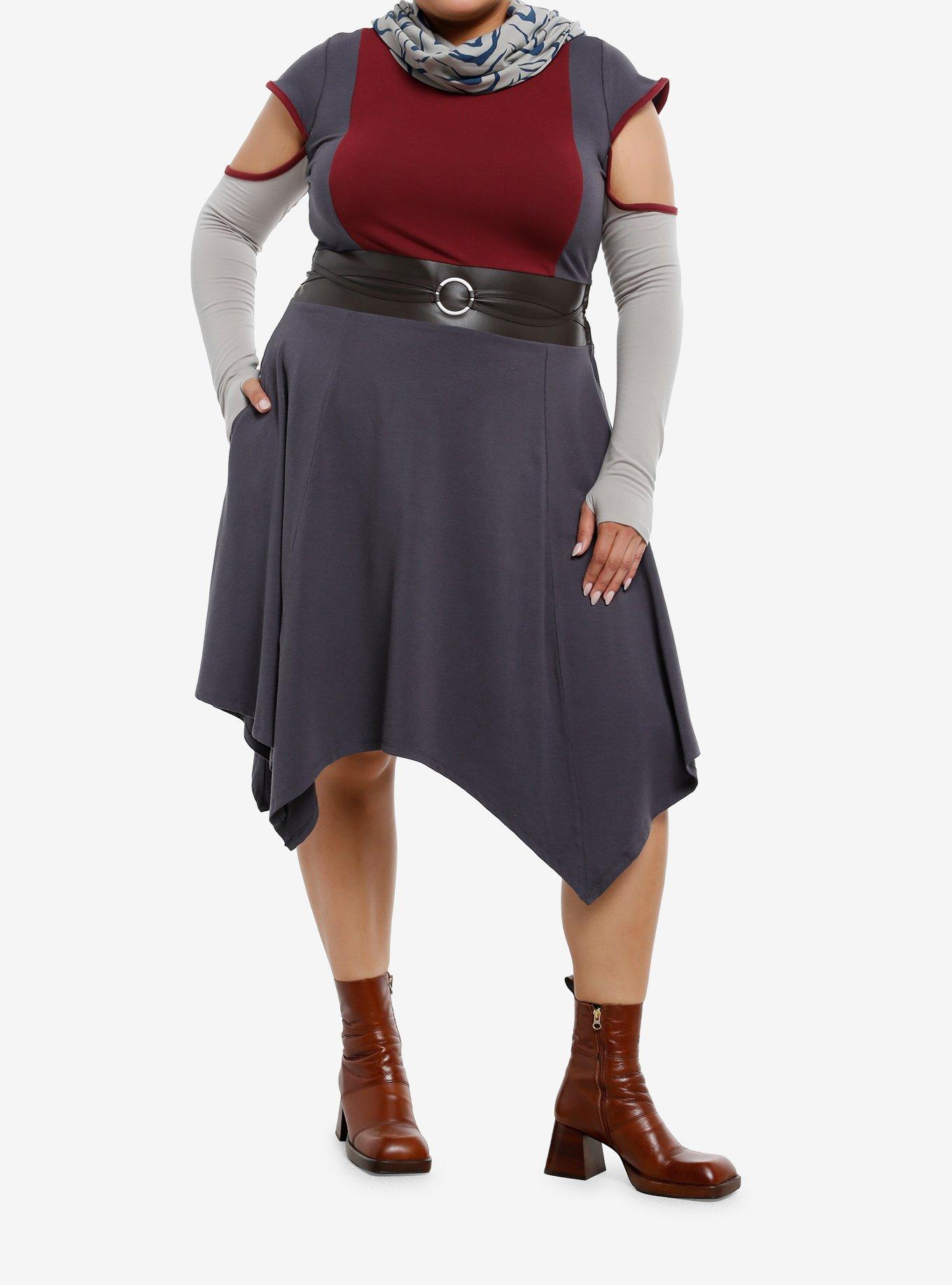 Her Universe Star Wars Ahsoka Tano Cowl Neck Dress Plus Size Her Universe Exclusive, , hi-res