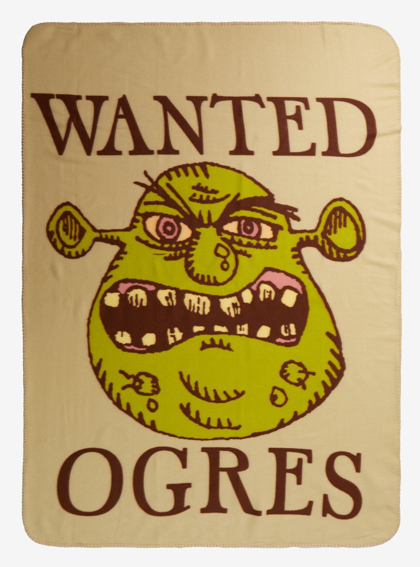 Shrek Wanted Ogres Throw Blanket, , hi-res