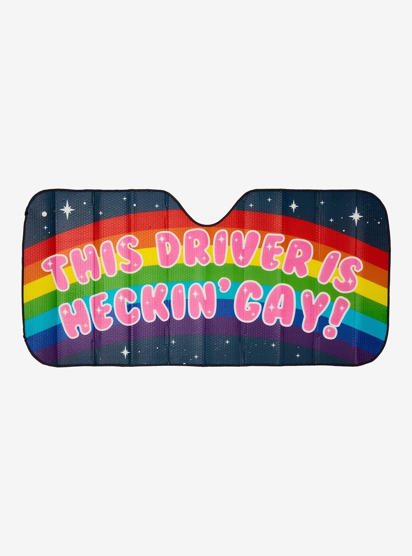 Heckin' Gay Driver Sun Shade, , hi-res