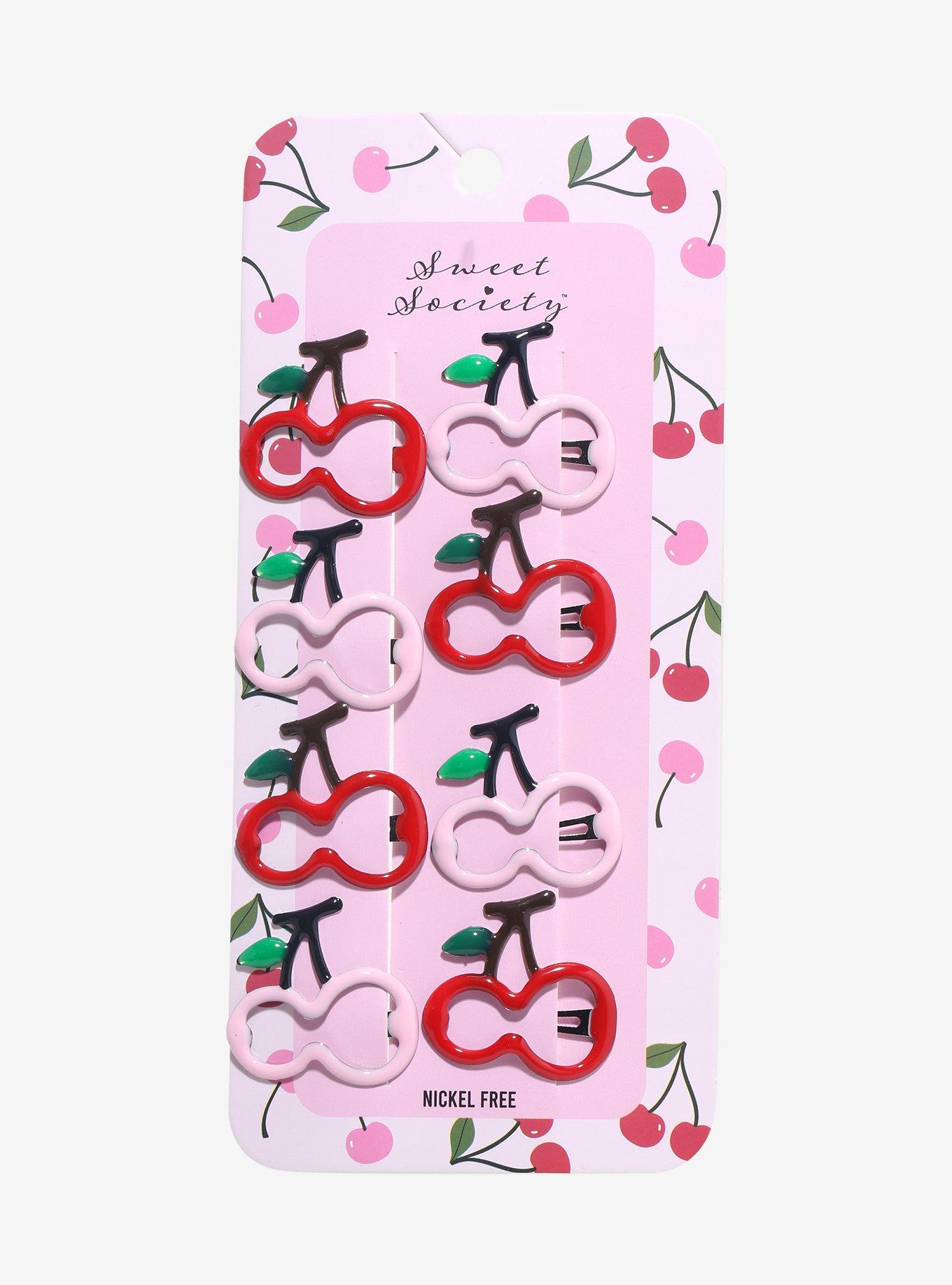 Sweet Society Cherry Mini Hair Clip Set, , hi-res