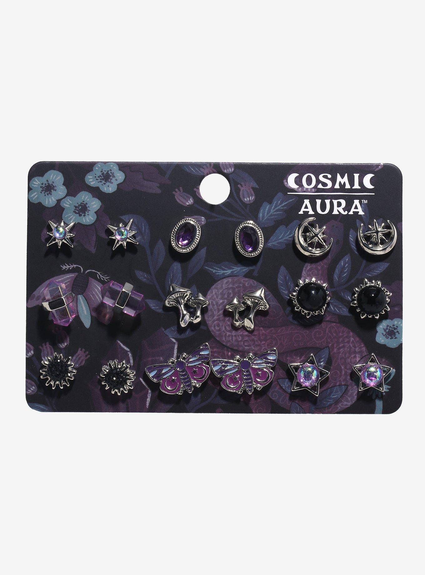 Cosmic Aura Celestial Moth Stud Earring Set, , hi-res