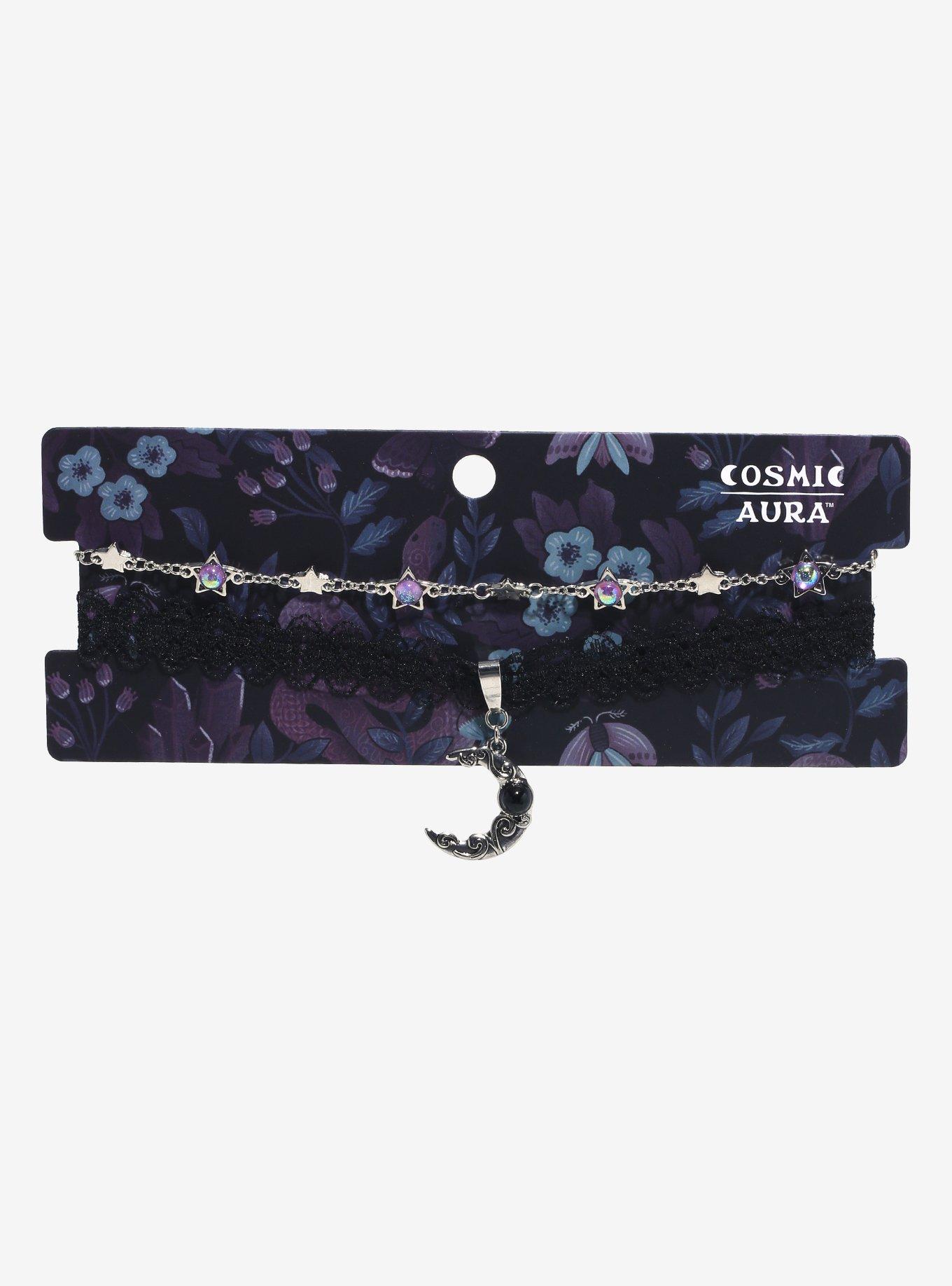 Cosmic Aura Star Moon Lace Choker Set, , hi-res