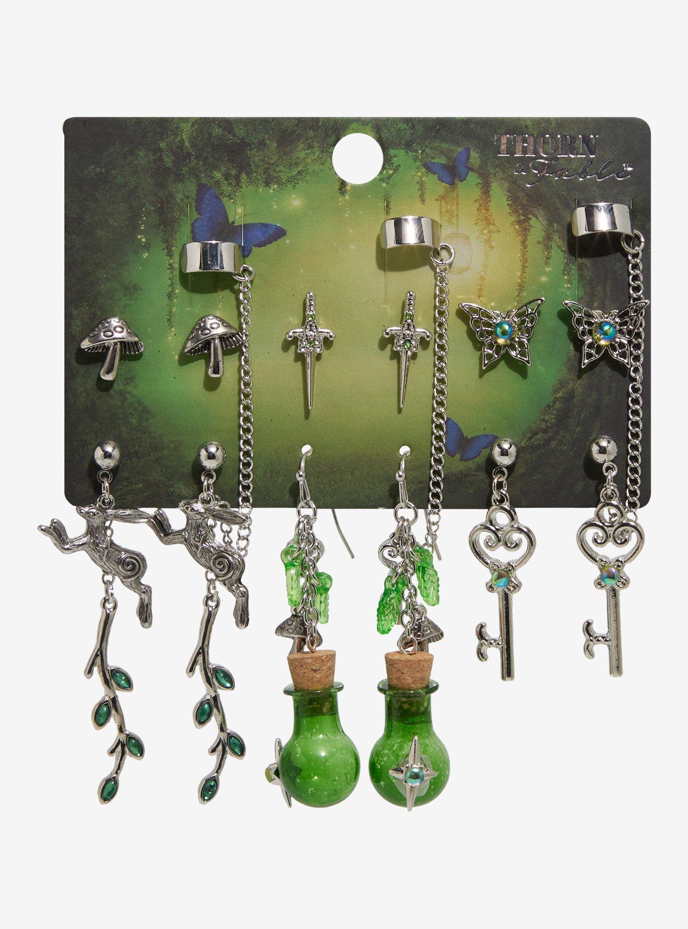 Thorn & Fable Enchanted Forest Cuff Earring Set, , hi-res