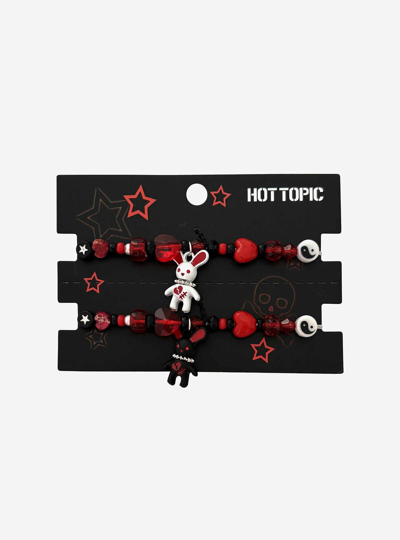 Emo Bunny Best Friend Bead Bracelet Set, , hi-res