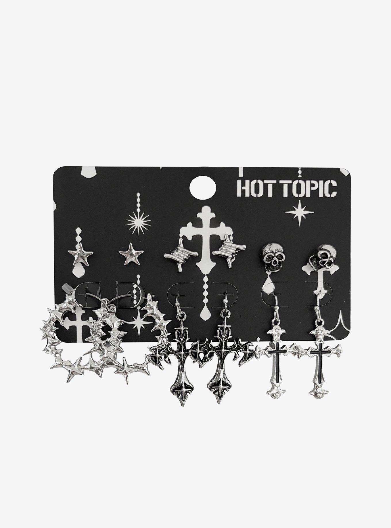 Gothic Cross Stars Earring Set, , hi-res