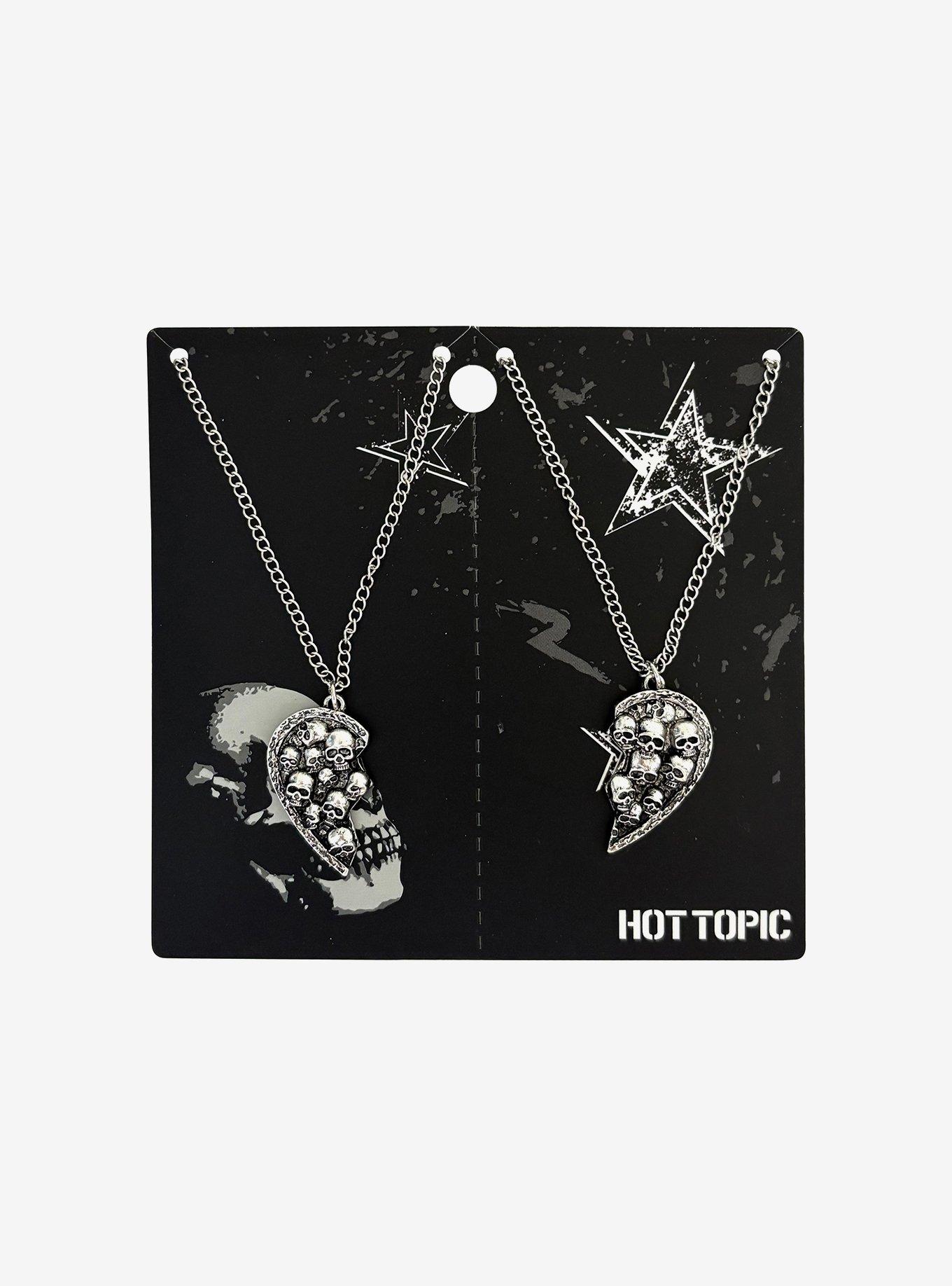 Skull Broken Heart Best Friend Necklace Set, , hi-res
