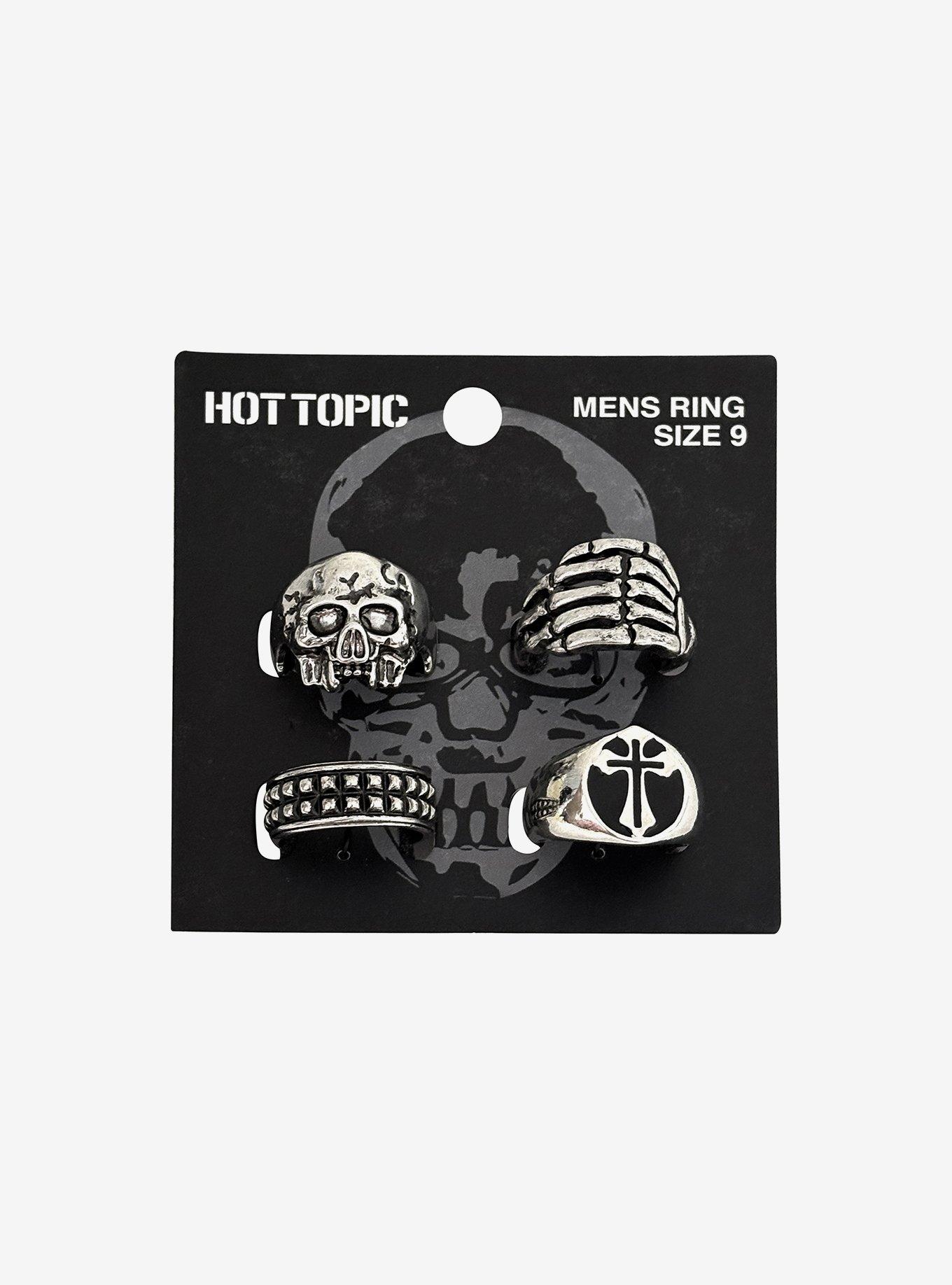 Skull & Cross Signet Ring Set, , hi-res