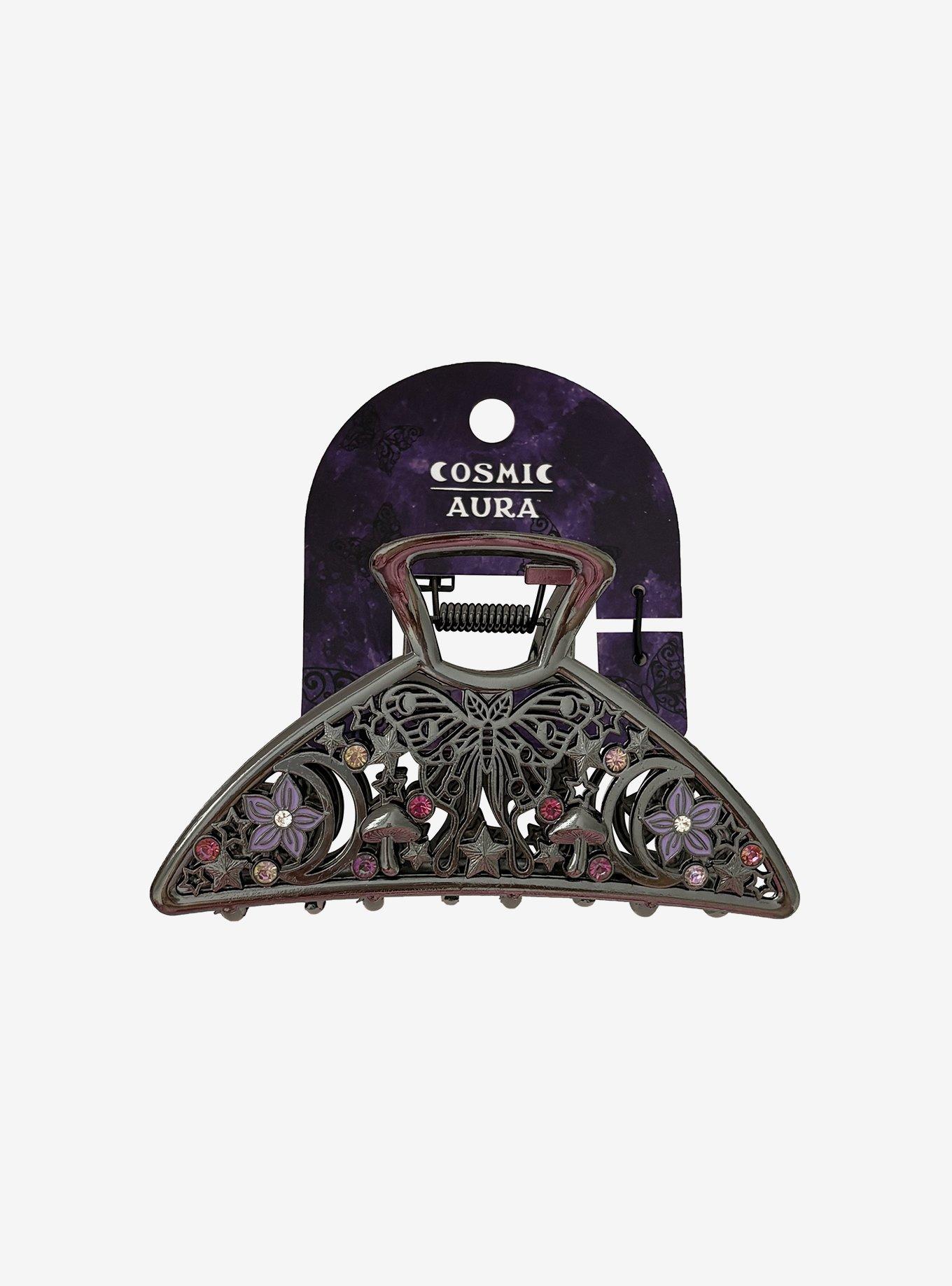 Cosmic Aura Moth Lunar Claw Hair Clip, , hi-res
