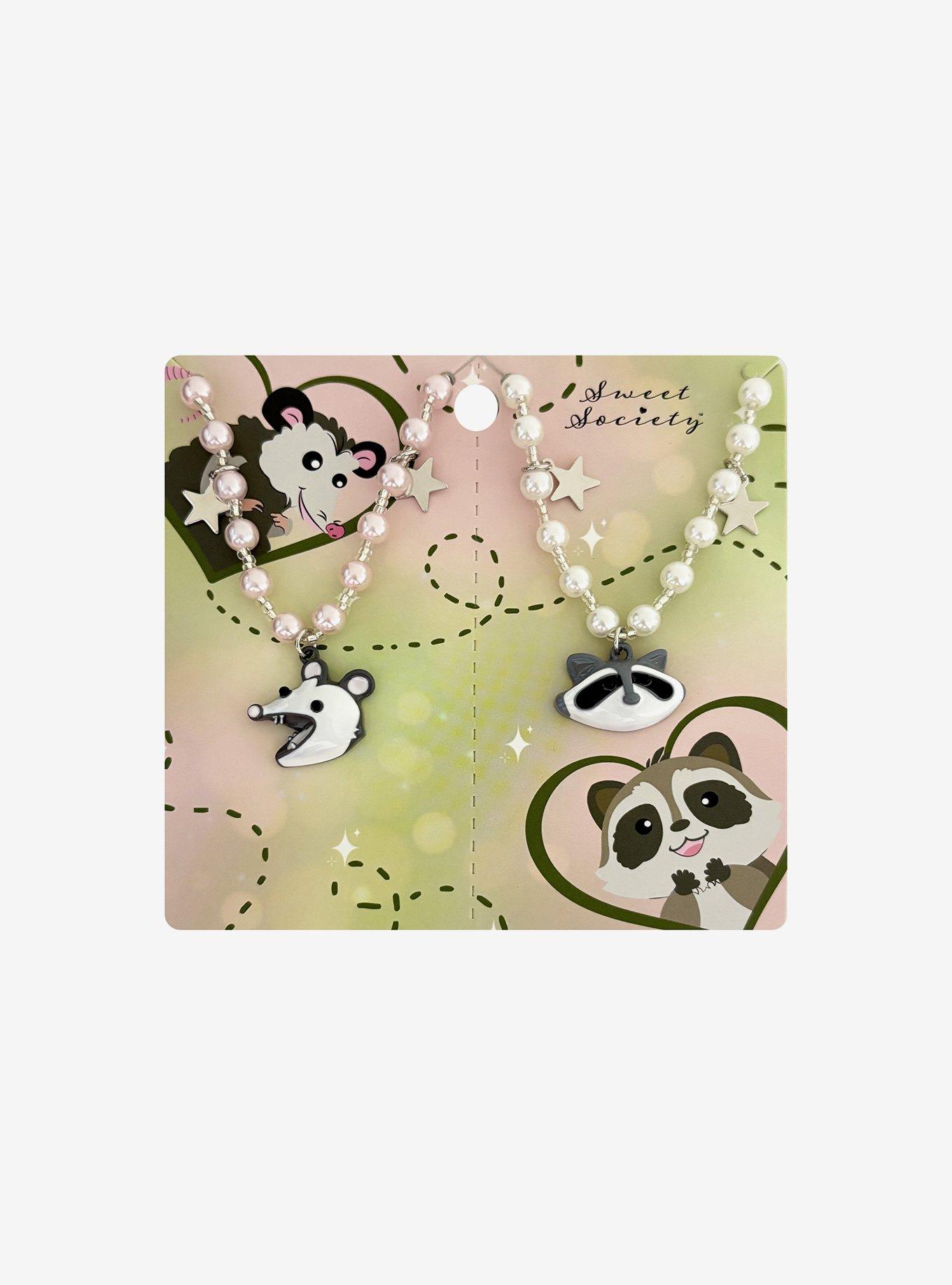 Sweet Society Possum & Raccoon Best Friend Necklace Set, , hi-res