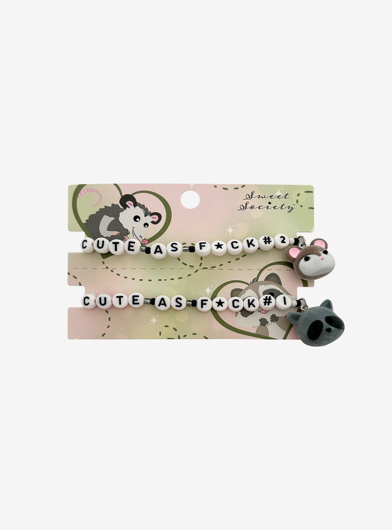 Sweet Society Cute Trash Critters Best Friend Bead Bracelet Set, , hi-res