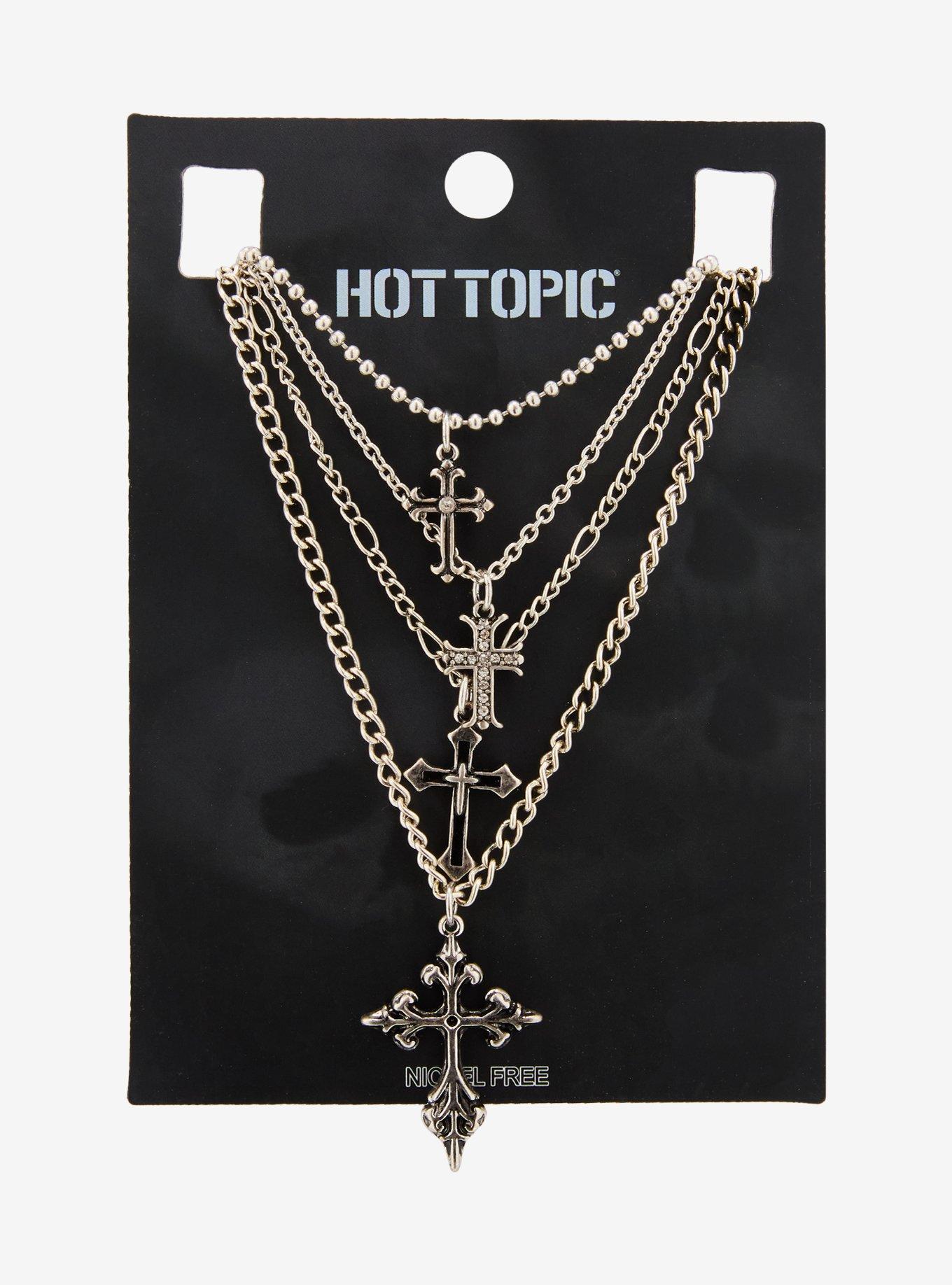Ornate Cross Necklace Set, , hi-res