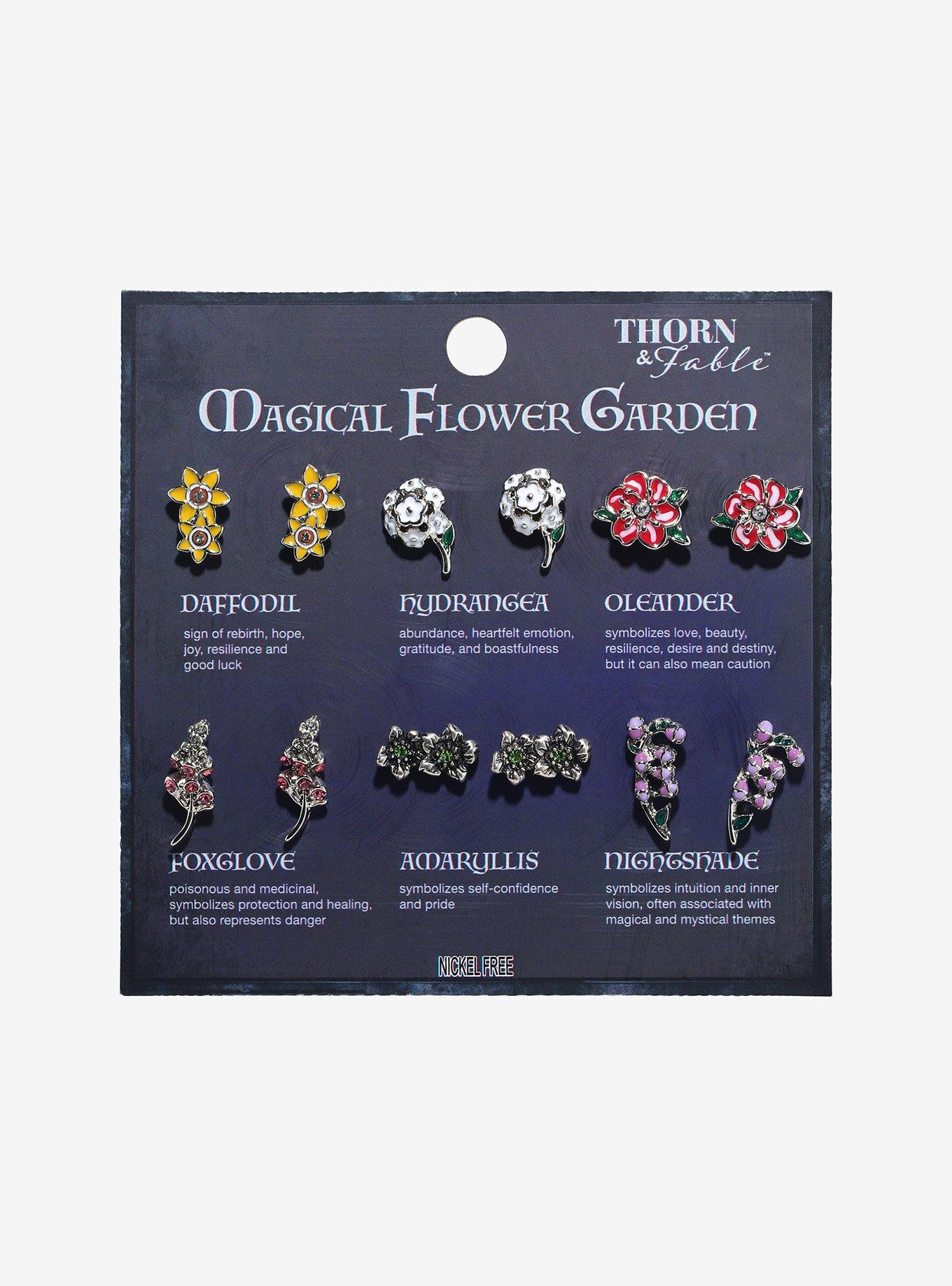 Thorn & Fable Magic Flower Garden Stud Earring Set