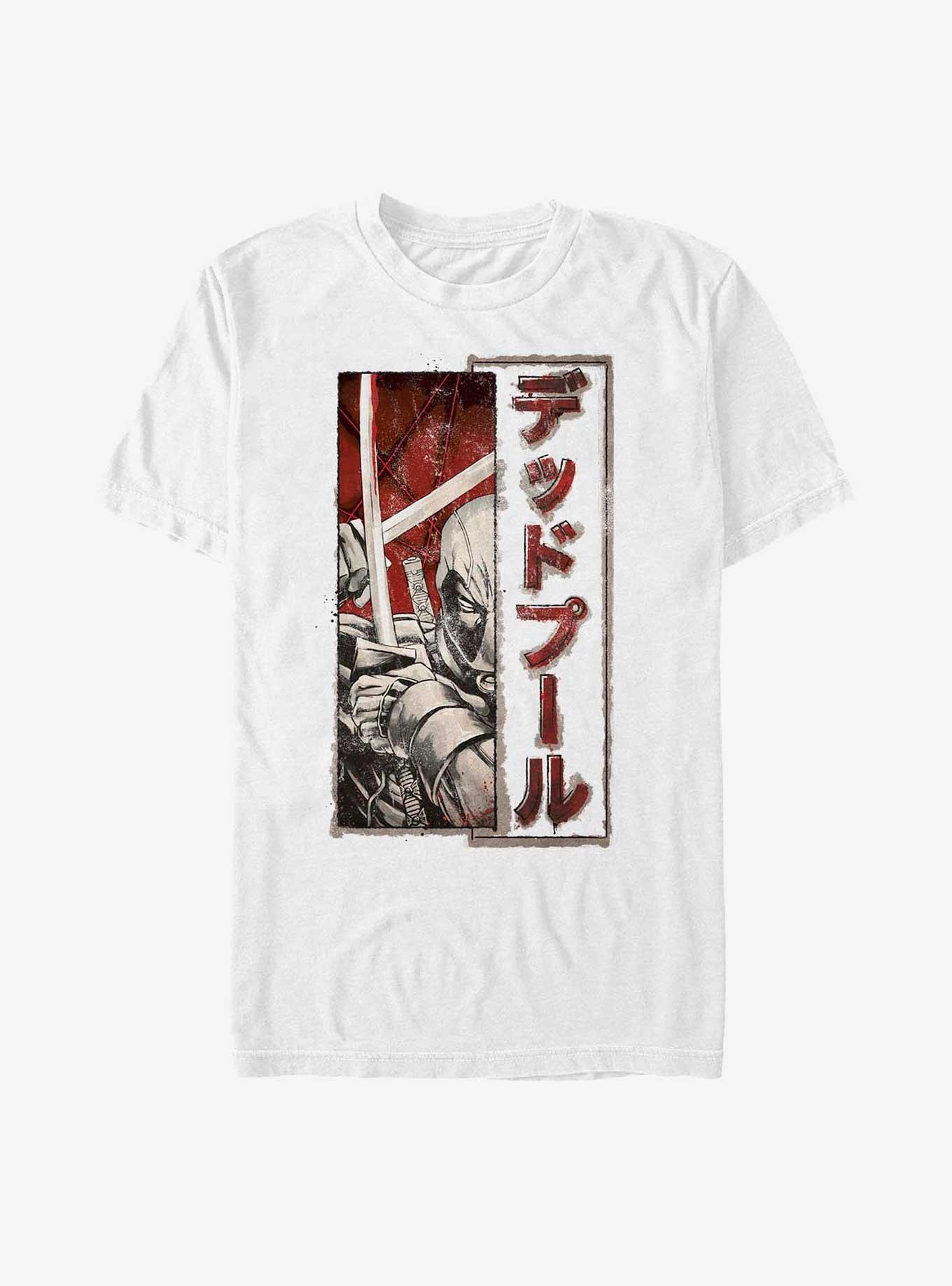 Deadpool Kanji Sword T-Shirt, WHITE, hi-res
