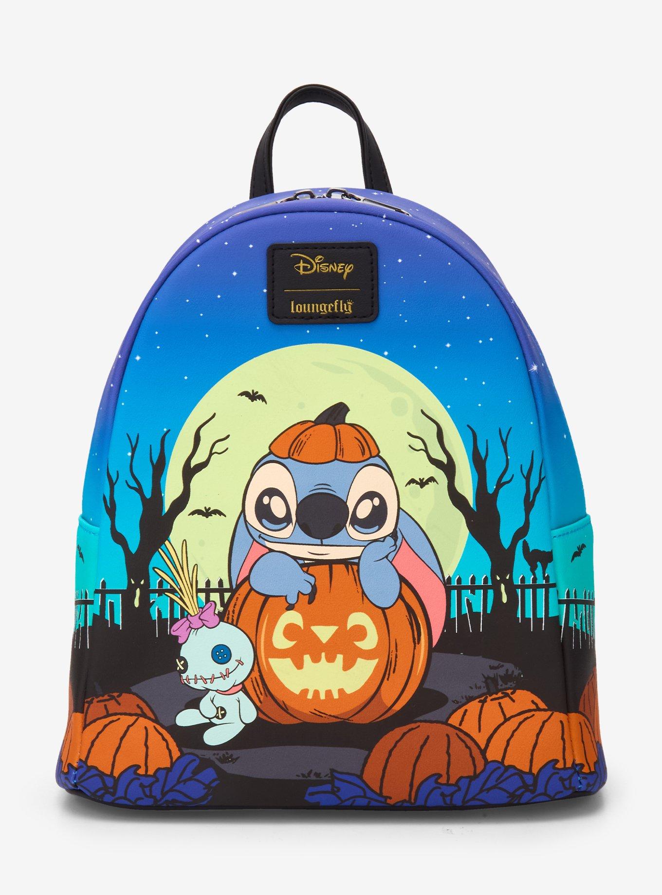 Loungefly Disney Stitch Pumpkin Glow-In-The-Dark Mini Backpack, , hi-res